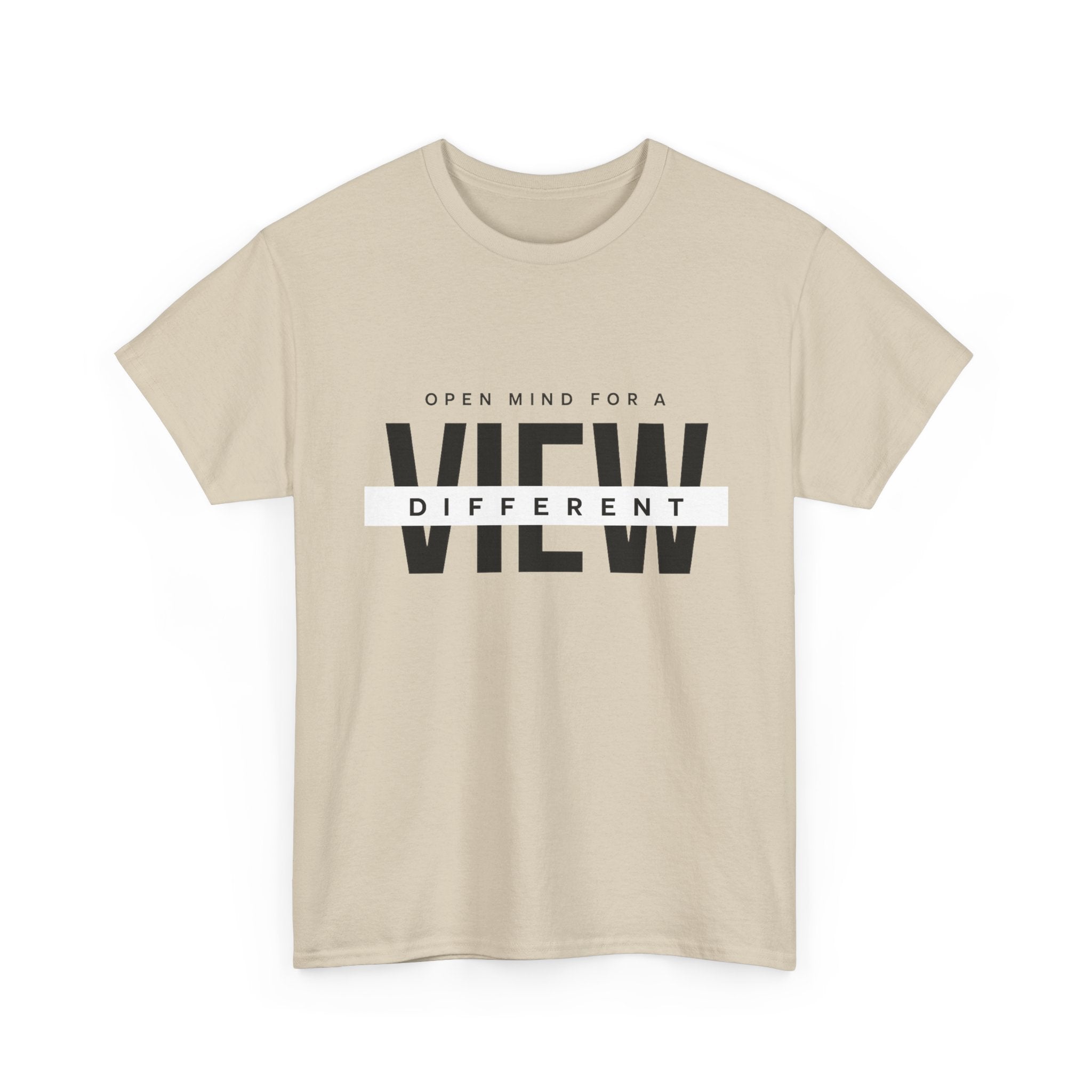 T-Shirt — “Open Mind for a Different View” Minimal Graphic Tee
