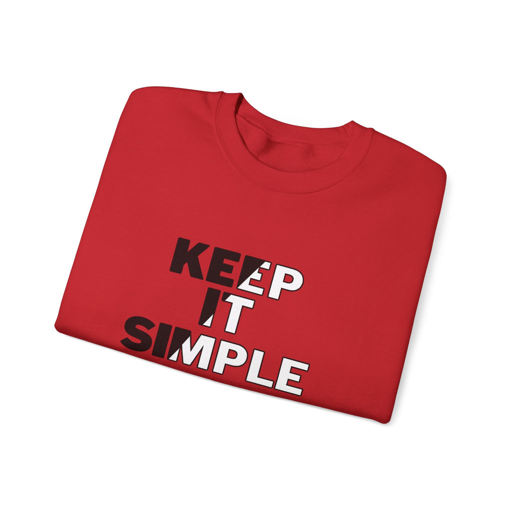 Crewneck Sweatshirt - "Keep It Simple" Minimalist Graphic