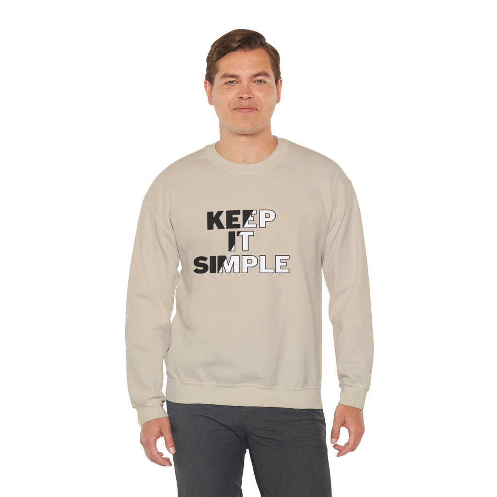 Crewneck Sweatshirt - "Keep It Simple" Minimalist Graphic