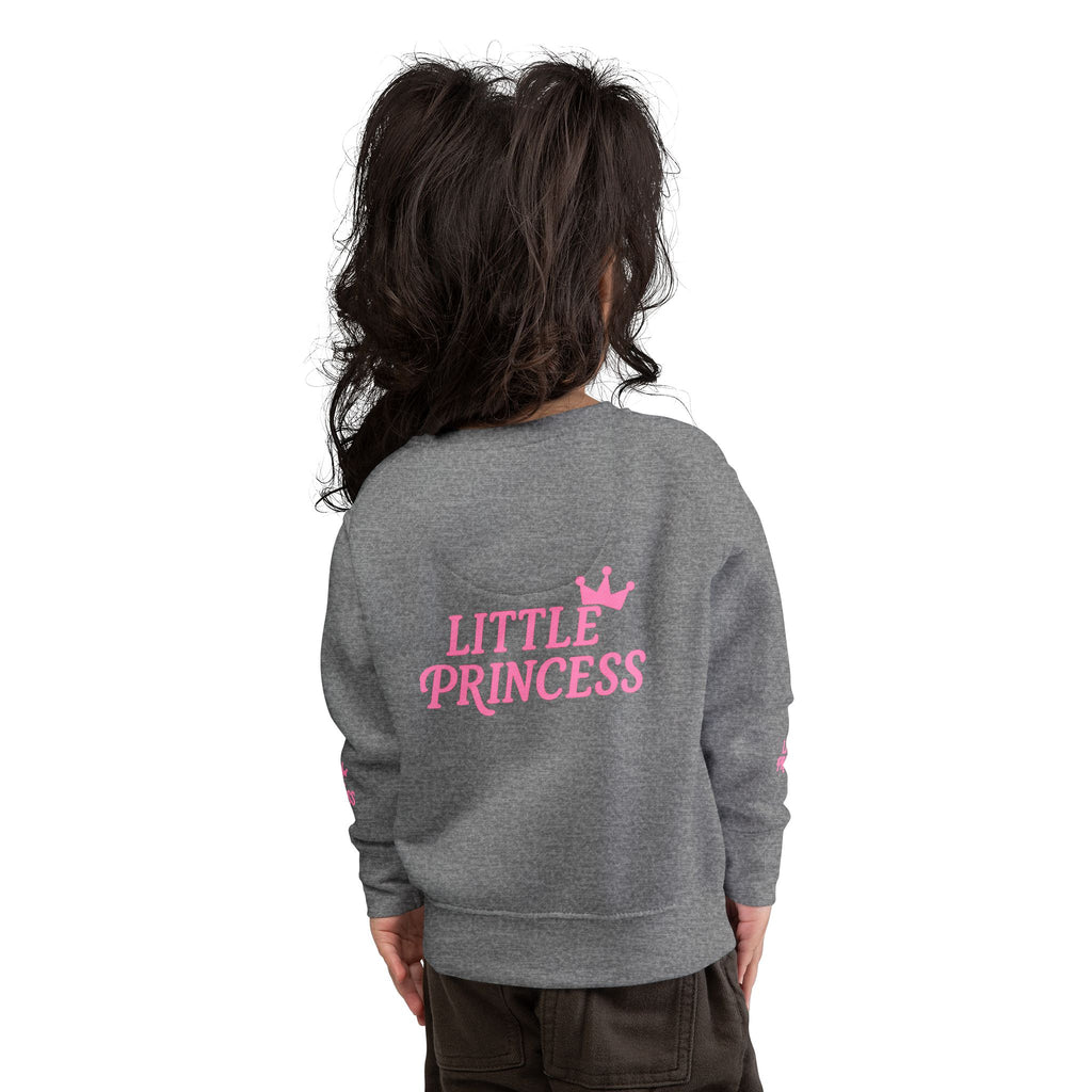 Little Princess Toddler Sweatshirt - Pink Crown Kids Crewneck