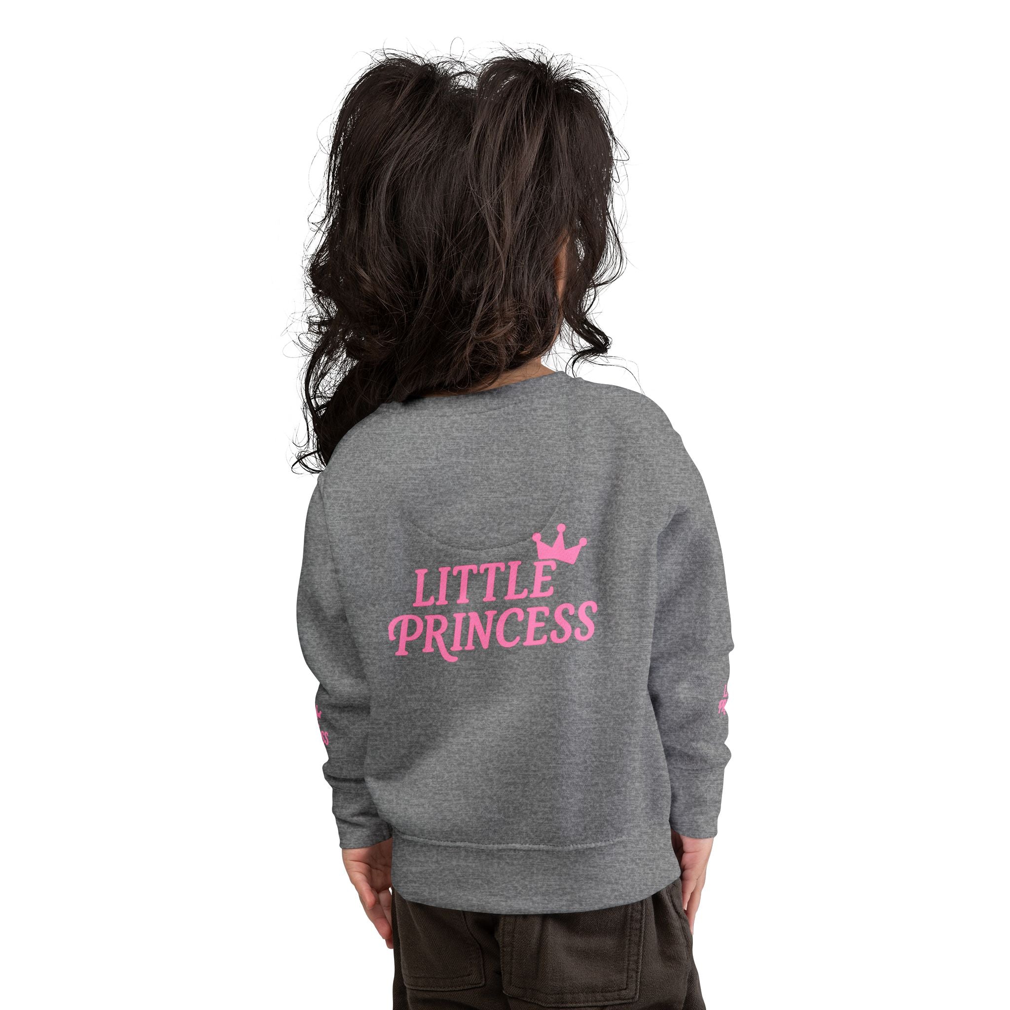 Little Princess Toddler Sweatshirt - Pink Crown Kids Crewneck