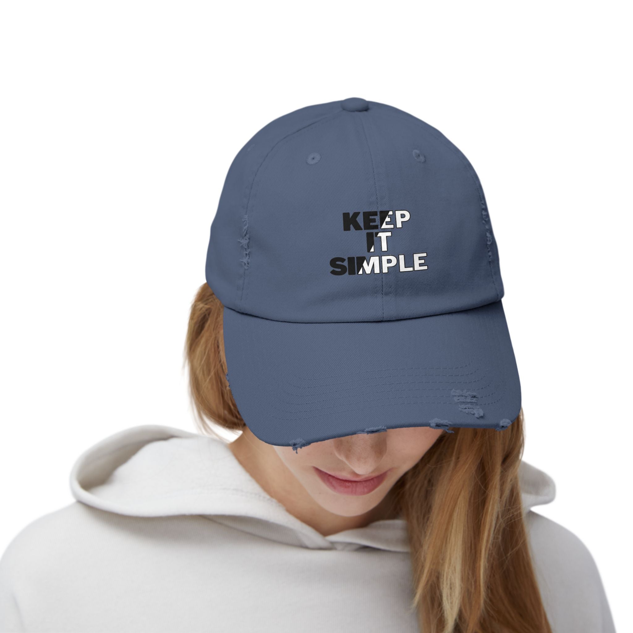 Keep It Simple Distressed Baseball Cap