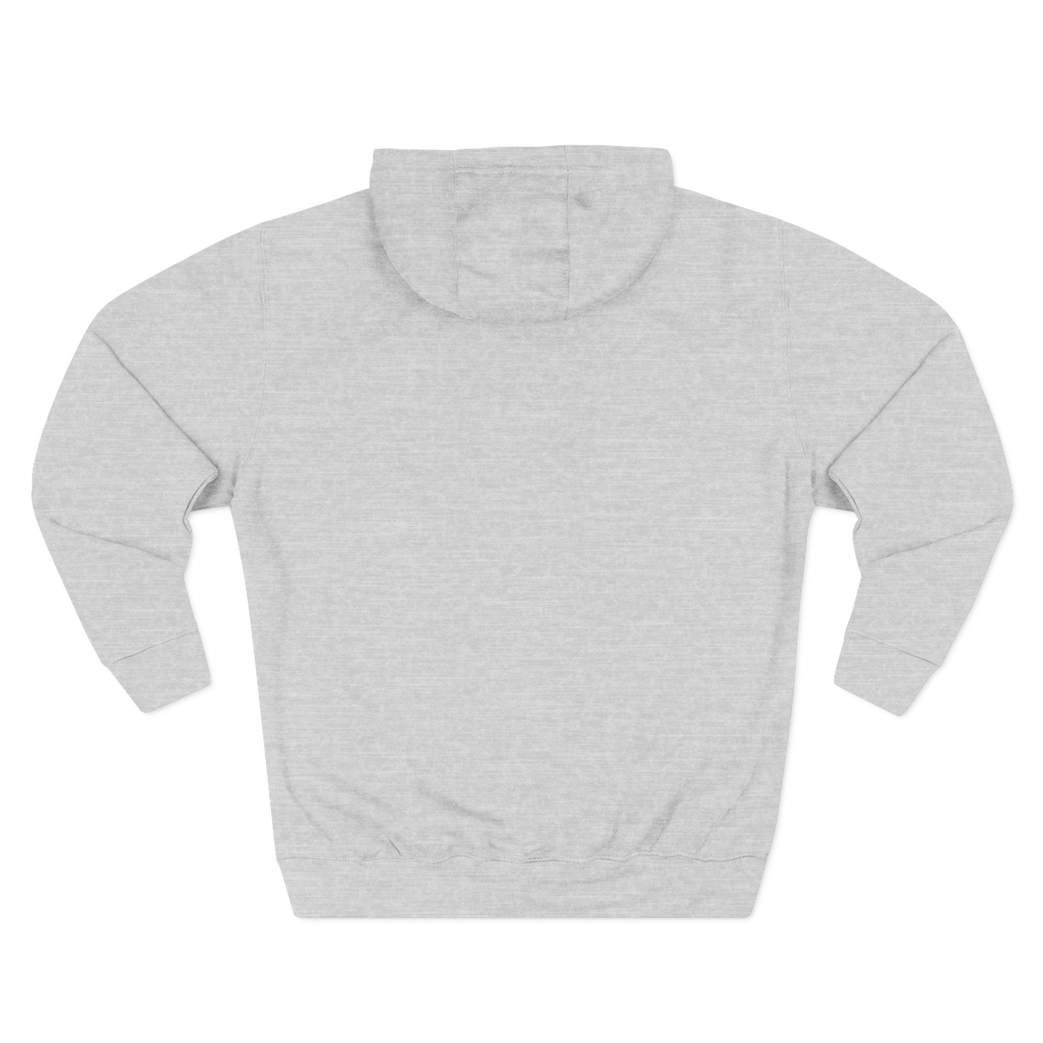 Three-Panel Hoodie — Minimal Vertical Text Design (Outstanding)