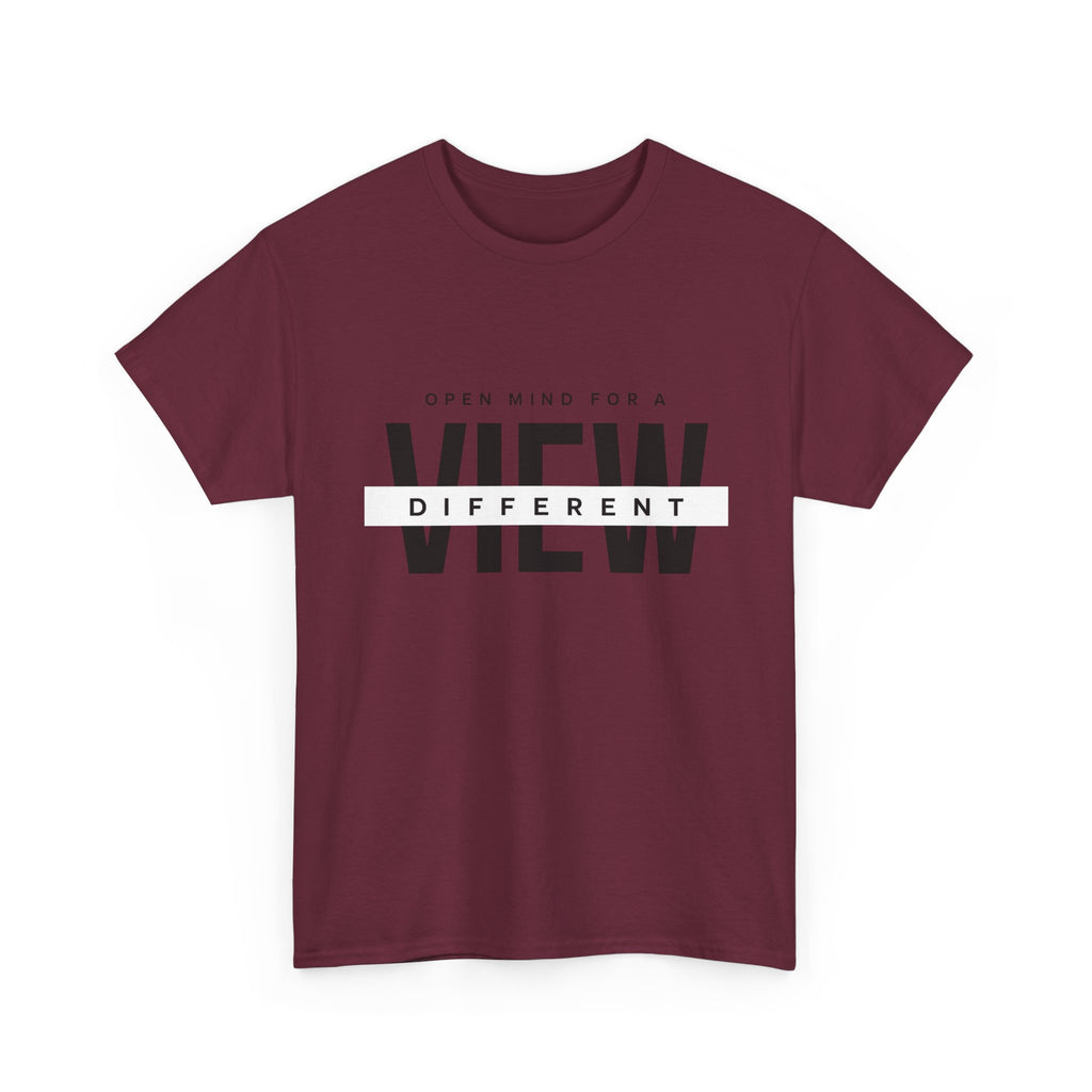 T-Shirt — “Open Mind for a Different View” Minimal Graphic Tee