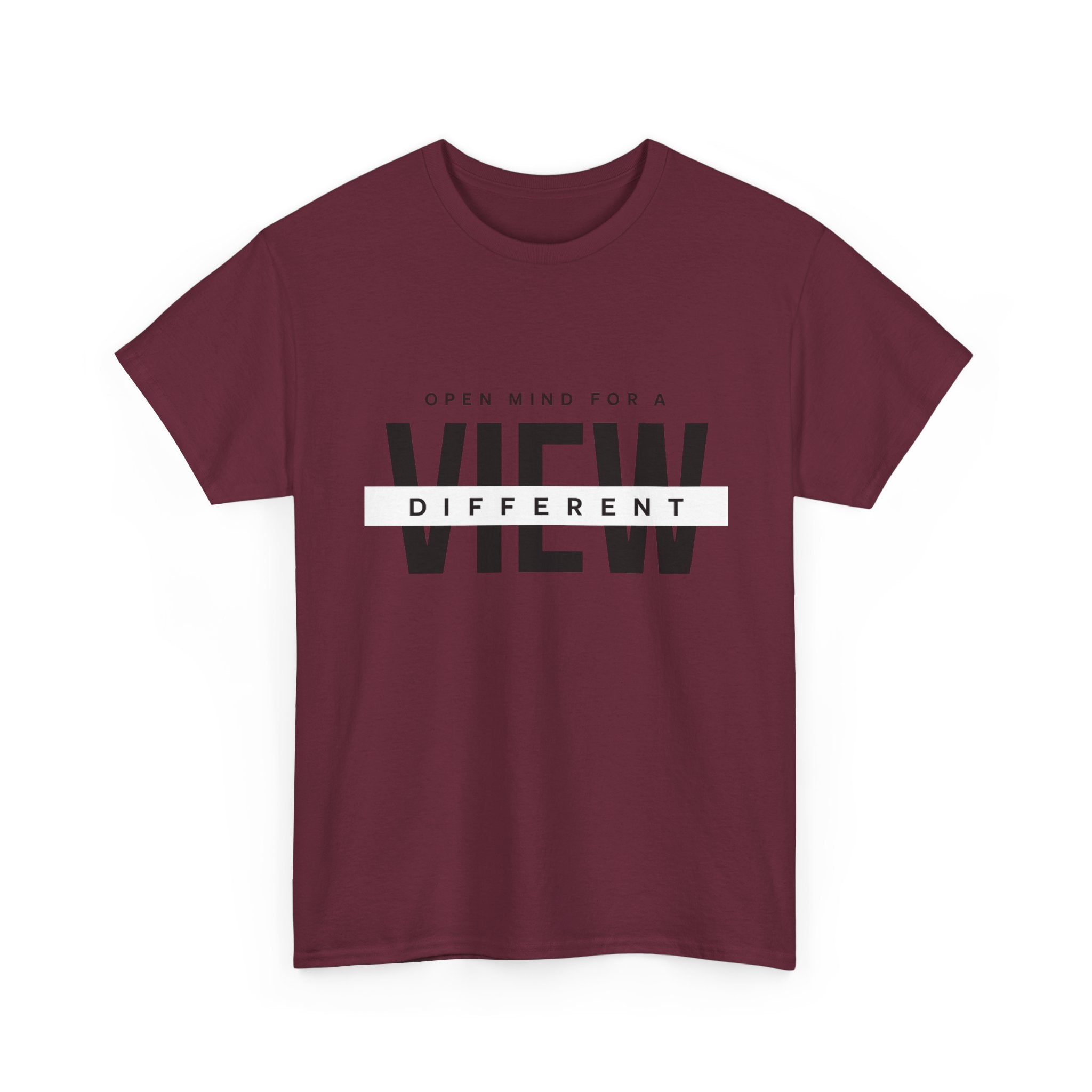 T-Shirt — “Open Mind for a Different View” Minimal Graphic Tee