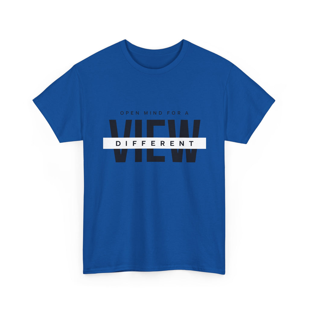 T-Shirt — “Open Mind for a Different View” Minimal Graphic Tee
