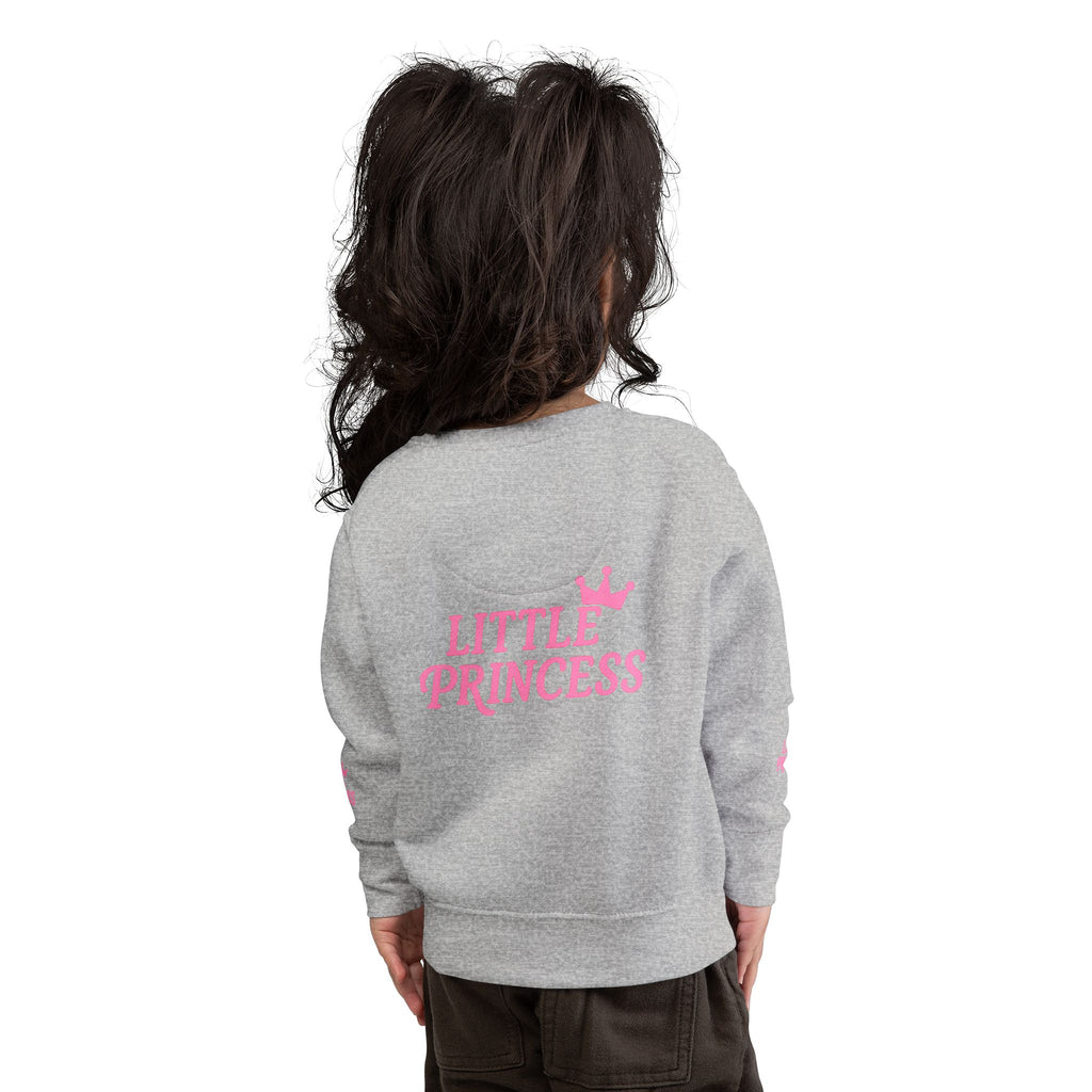 Little Princess Toddler Sweatshirt - Pink Crown Kids Crewneck