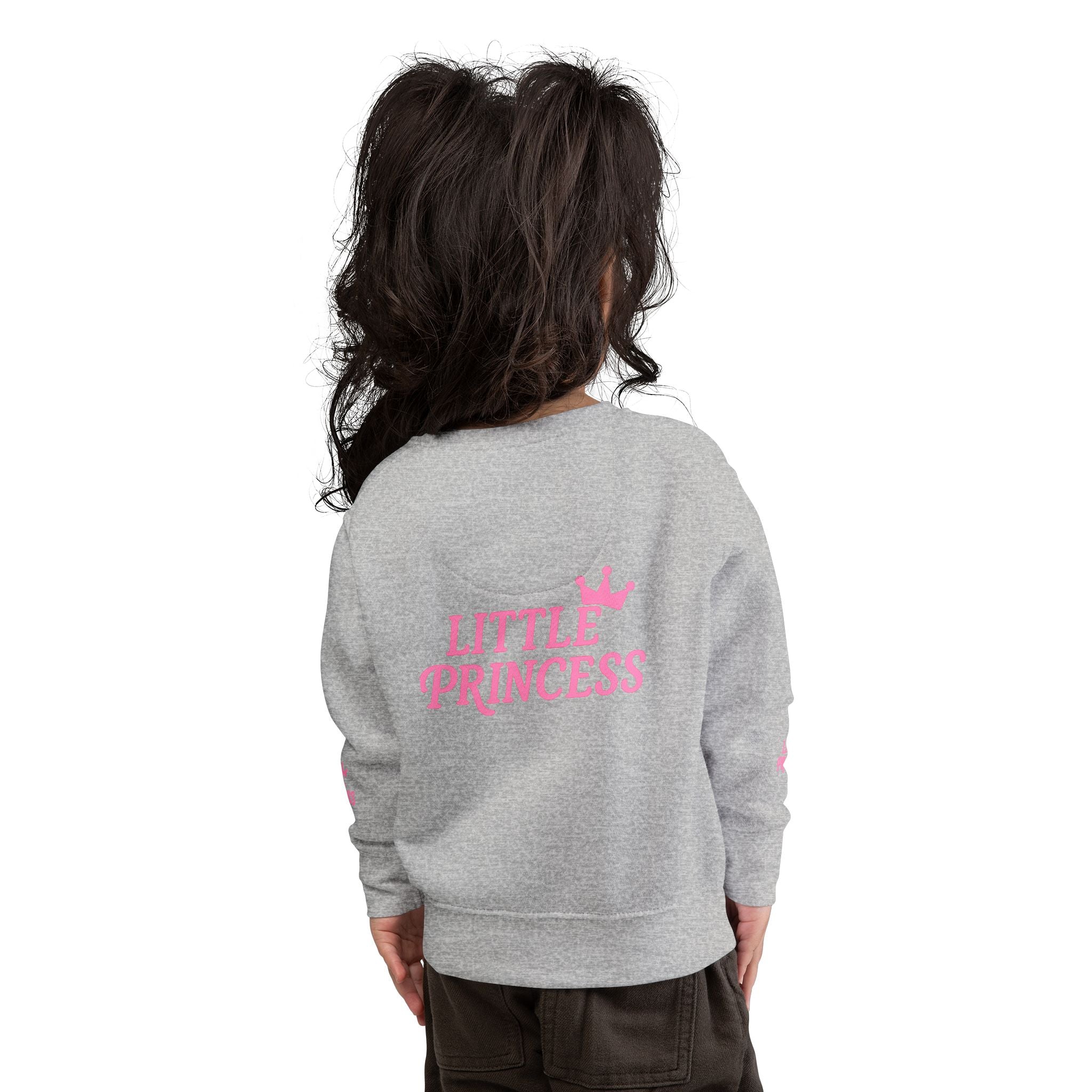 Little Princess Toddler Sweatshirt - Pink Crown Kids Crewneck