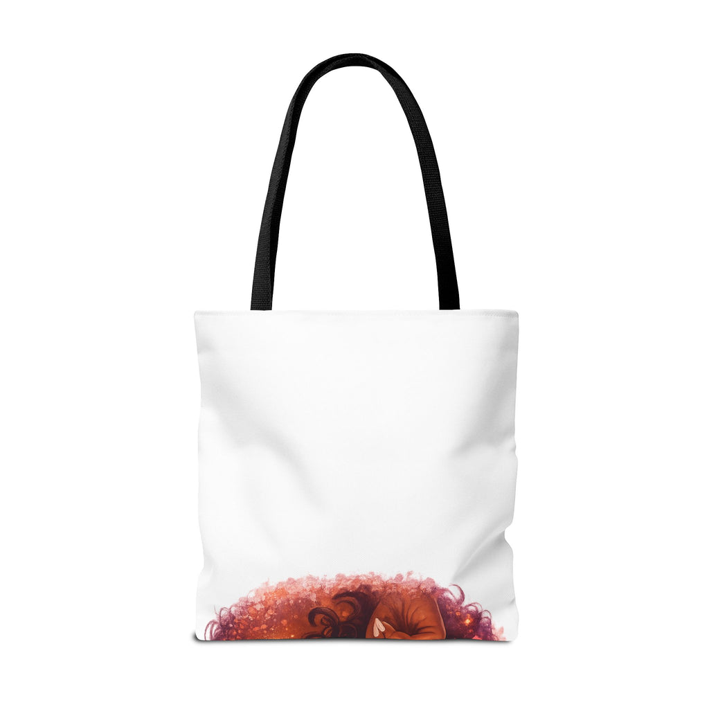 Curly Girl Pop-Art Tote — Cute Lollipop Portrait Beach & Everyday Bag