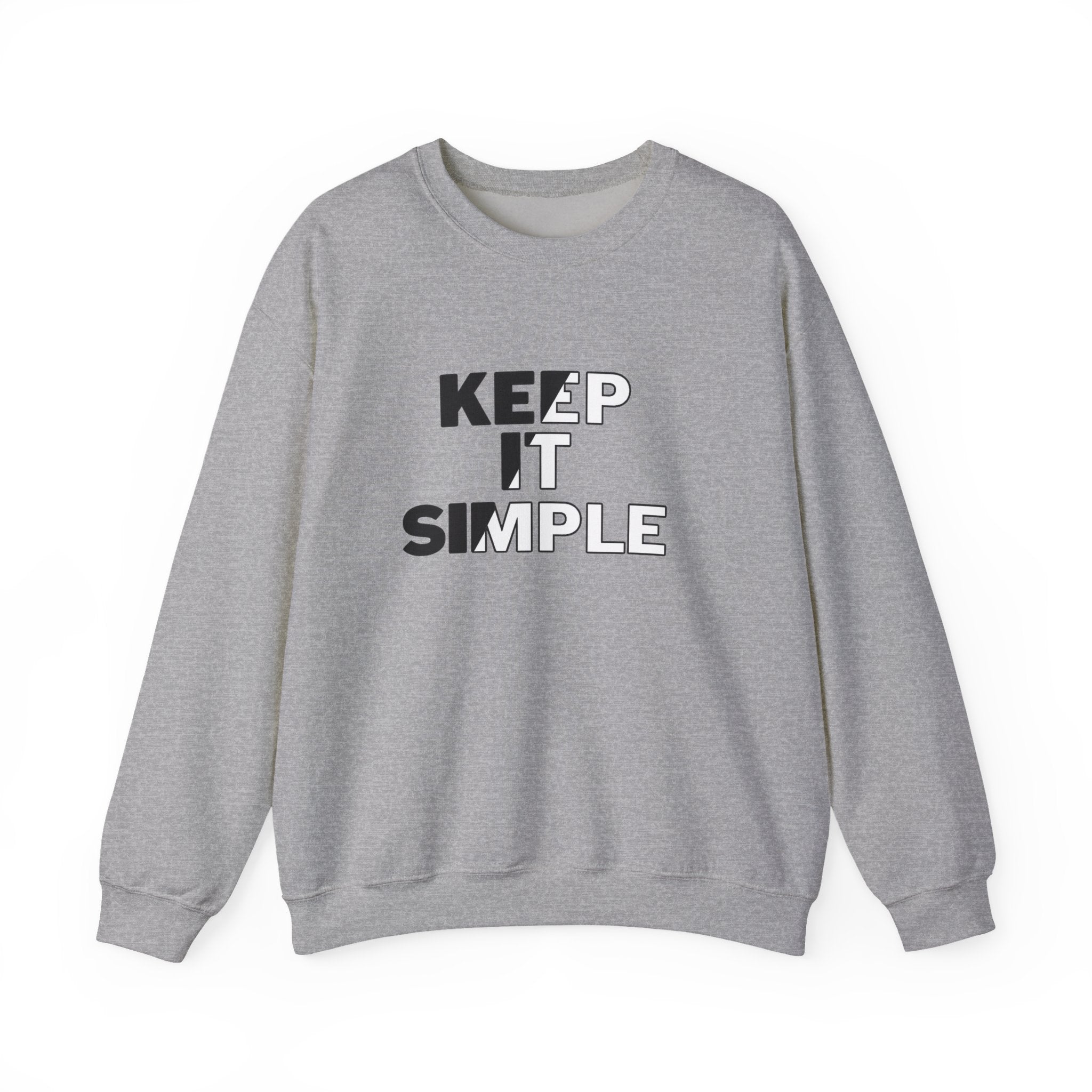 Crewneck Sweatshirt - "Keep It Simple" Minimalist Graphic