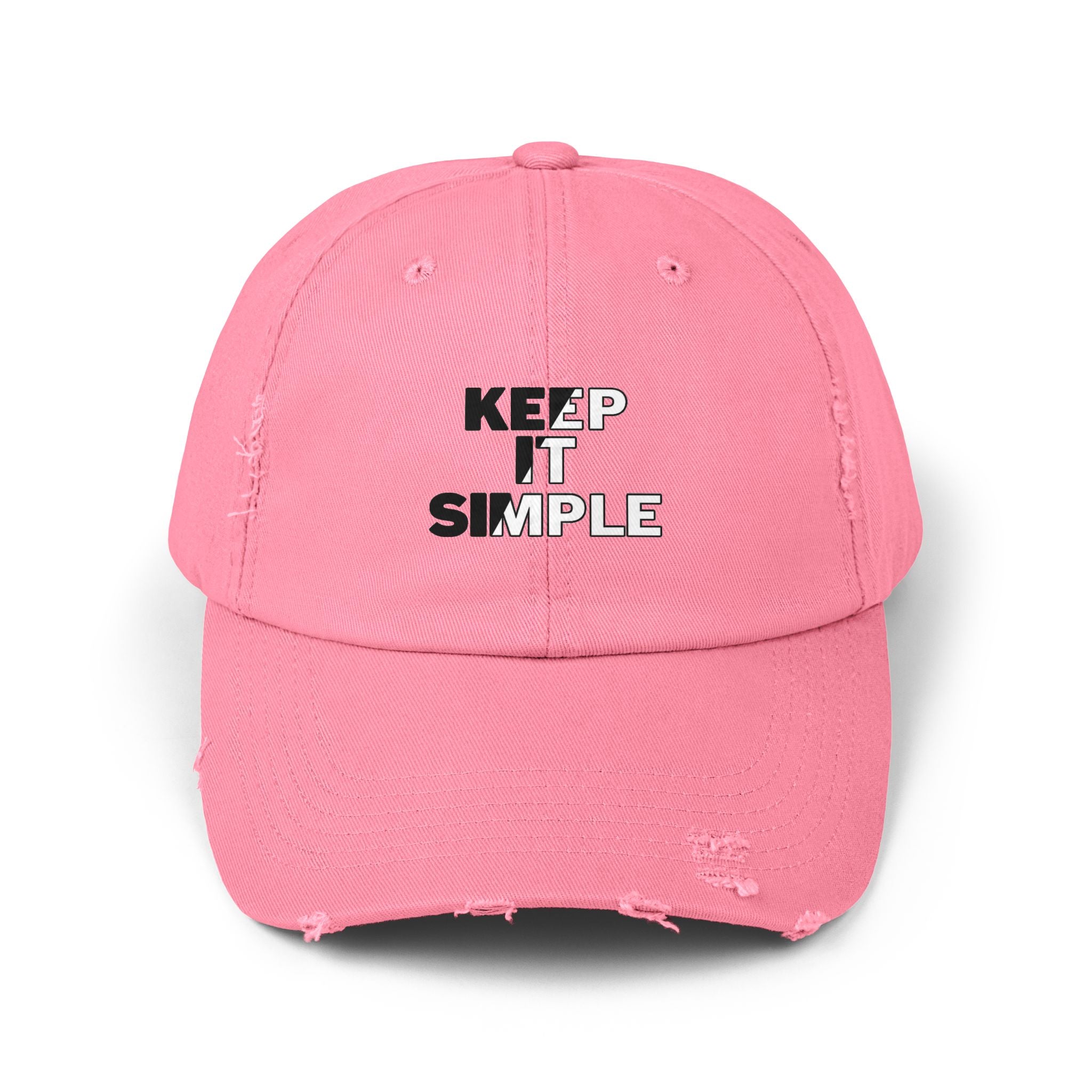 Keep It Simple Distressed Baseball Cap