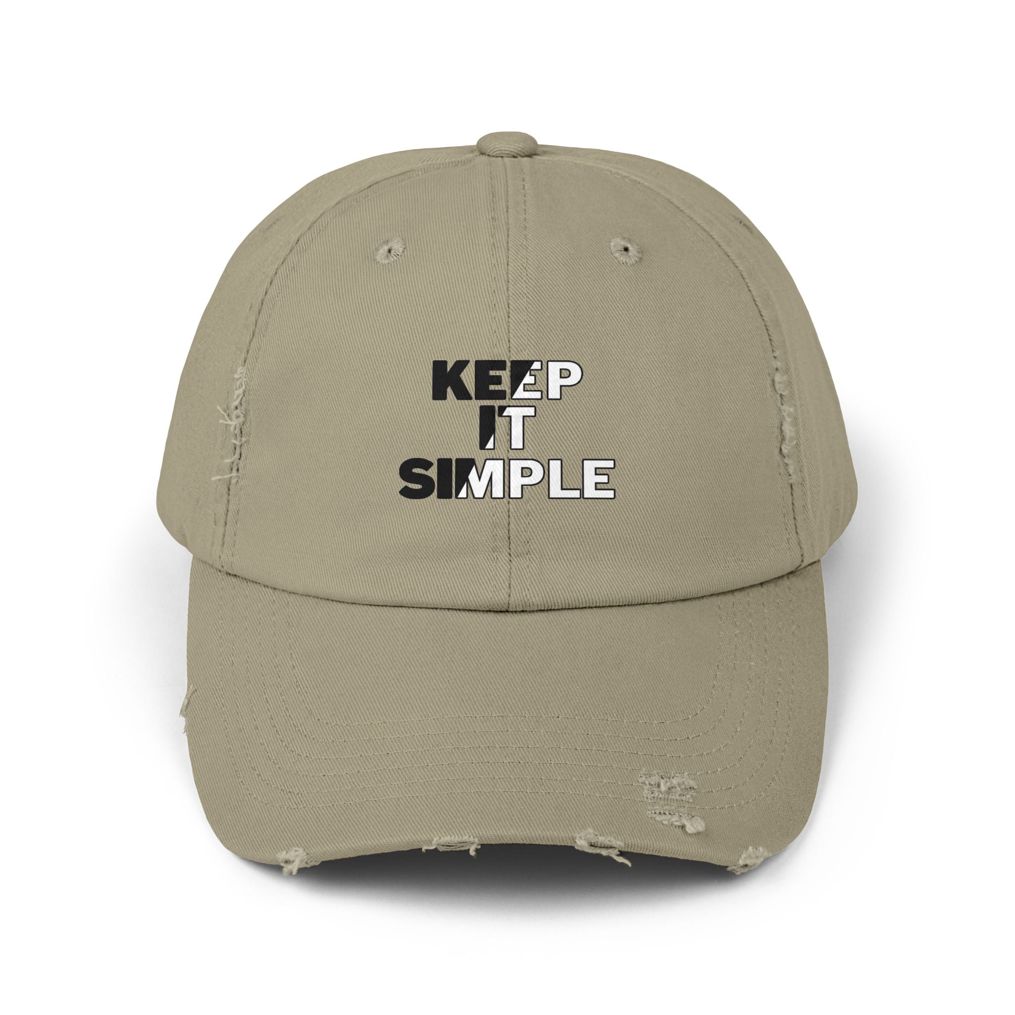 Keep It Simple Distressed Baseball Cap
