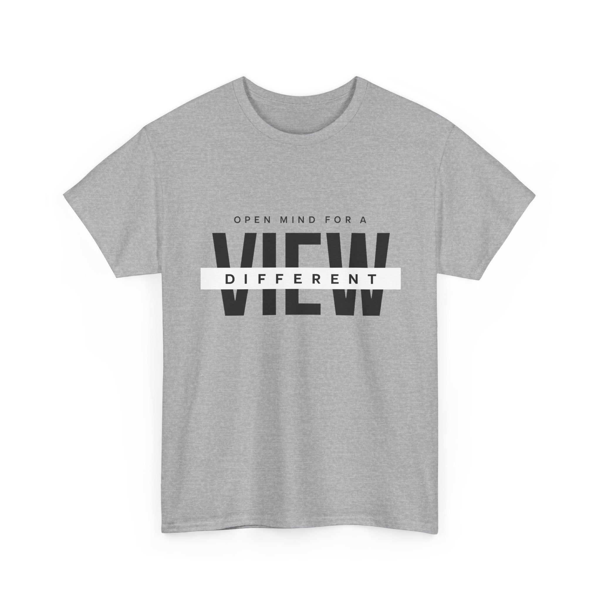 T-Shirt — “Open Mind for a Different View” Minimal Graphic Tee