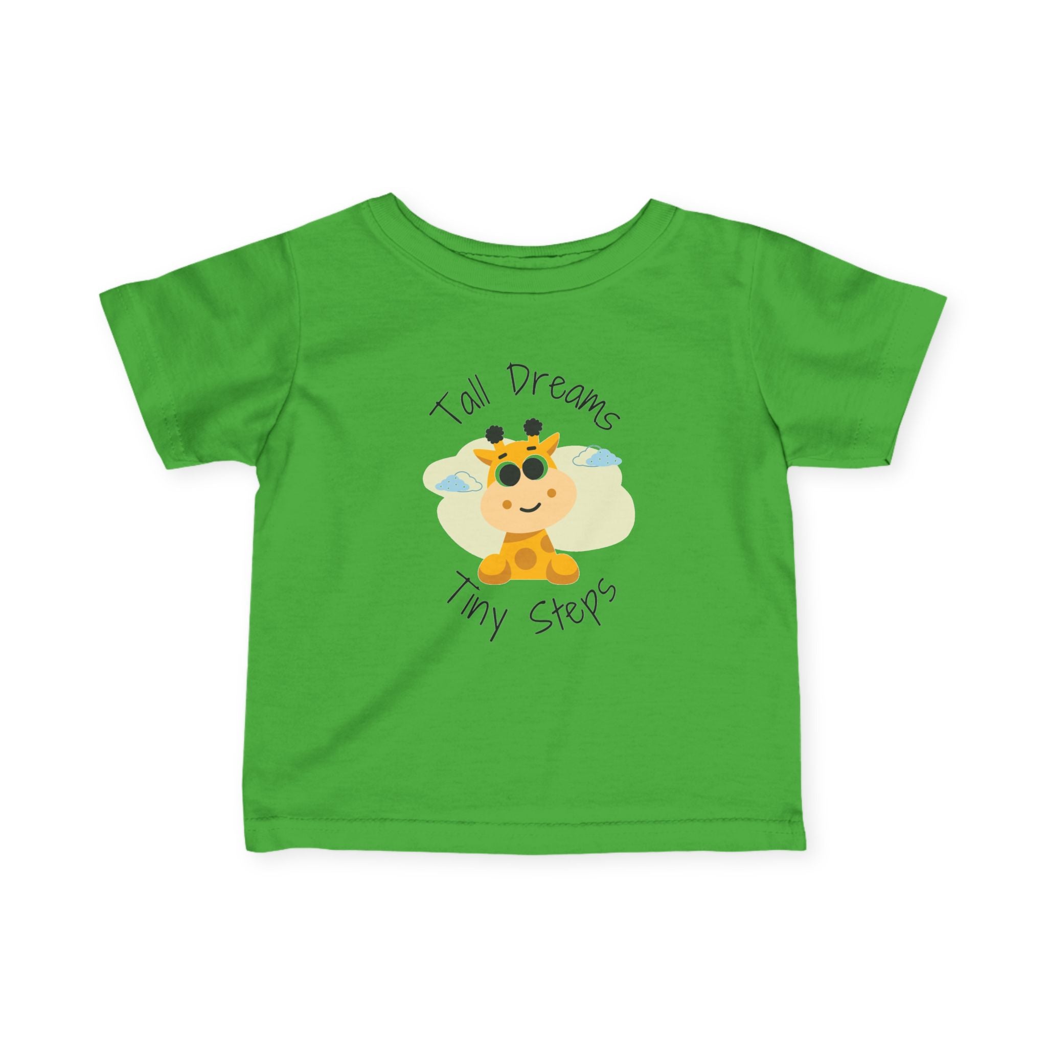 Infant Tee — "Tall Dreams Tiny Steps" Giraffe Baby Shirt