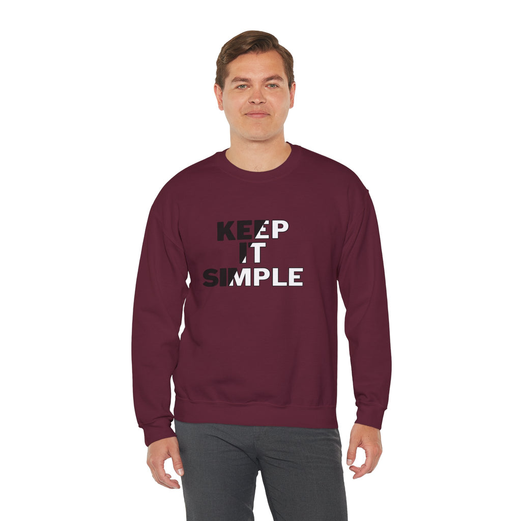 Crewneck Sweatshirt - "Keep It Simple" Minimalist Graphic