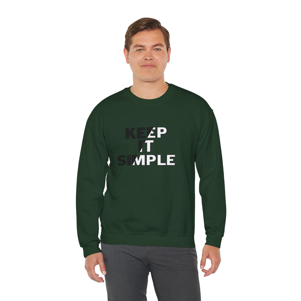Crewneck Sweatshirt - "Keep It Simple" Minimalist Graphic
