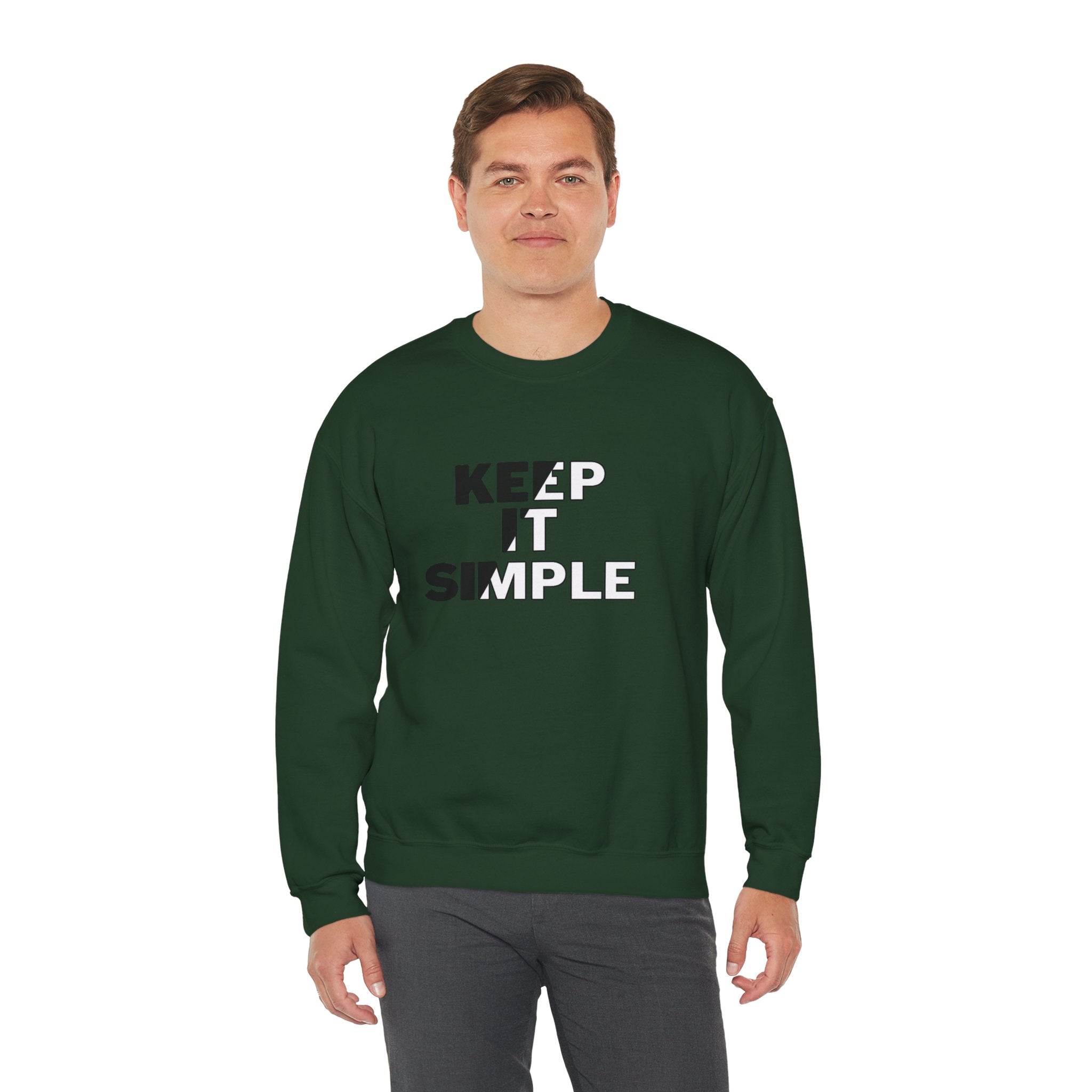 Crewneck Sweatshirt - "Keep It Simple" Minimalist Graphic