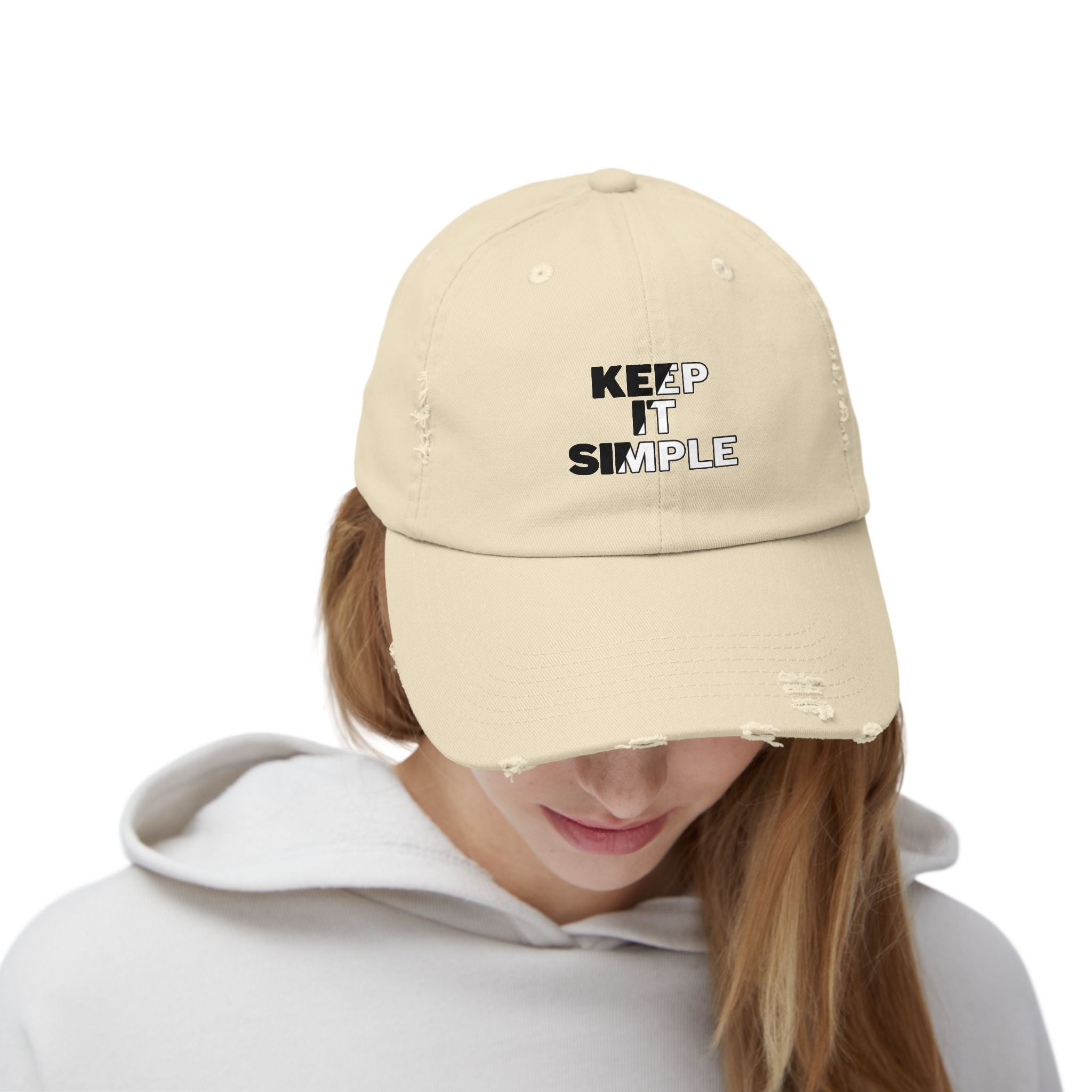 Keep It Simple Distressed Baseball Cap