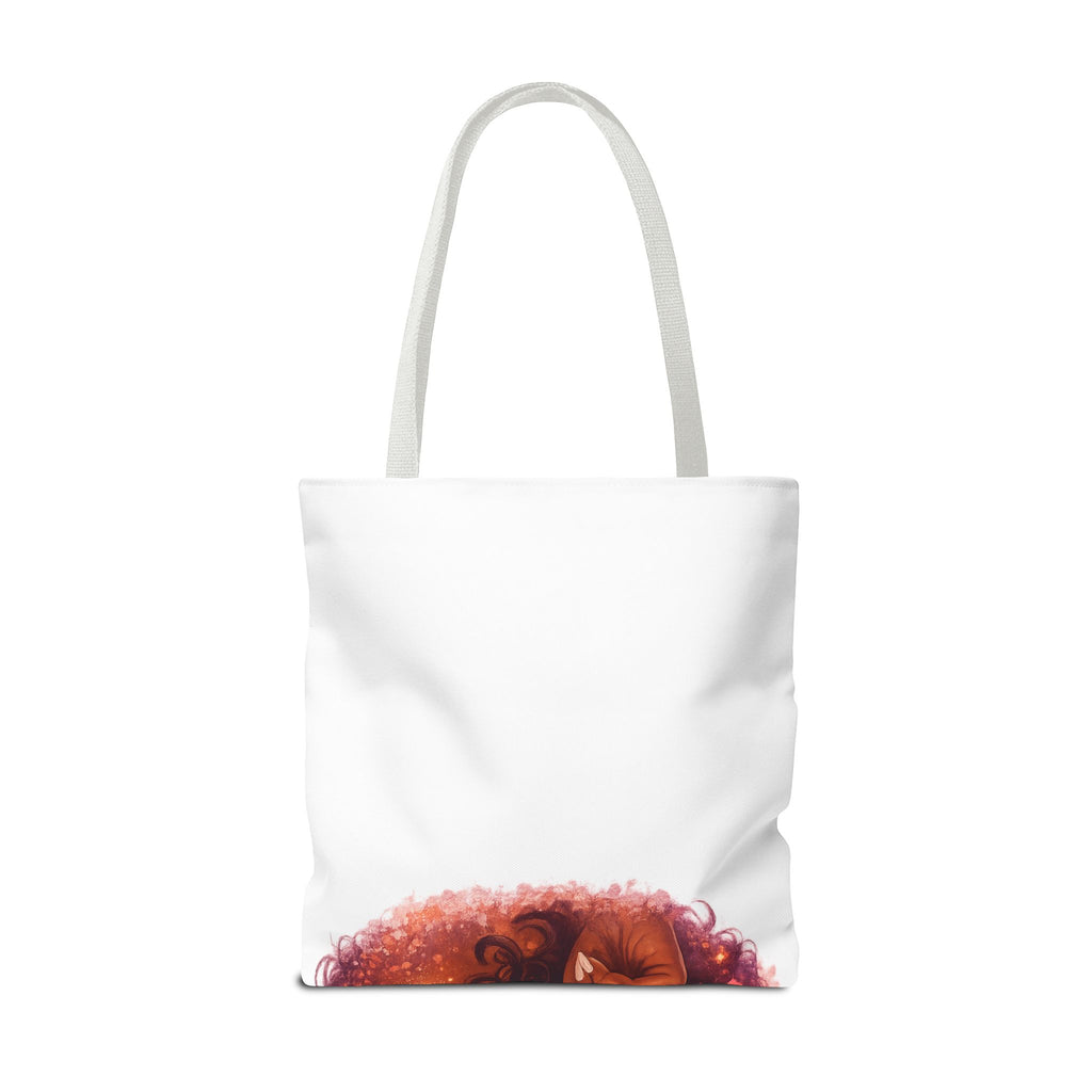 Curly Girl Pop-Art Tote — Cute Lollipop Portrait Beach & Everyday Bag