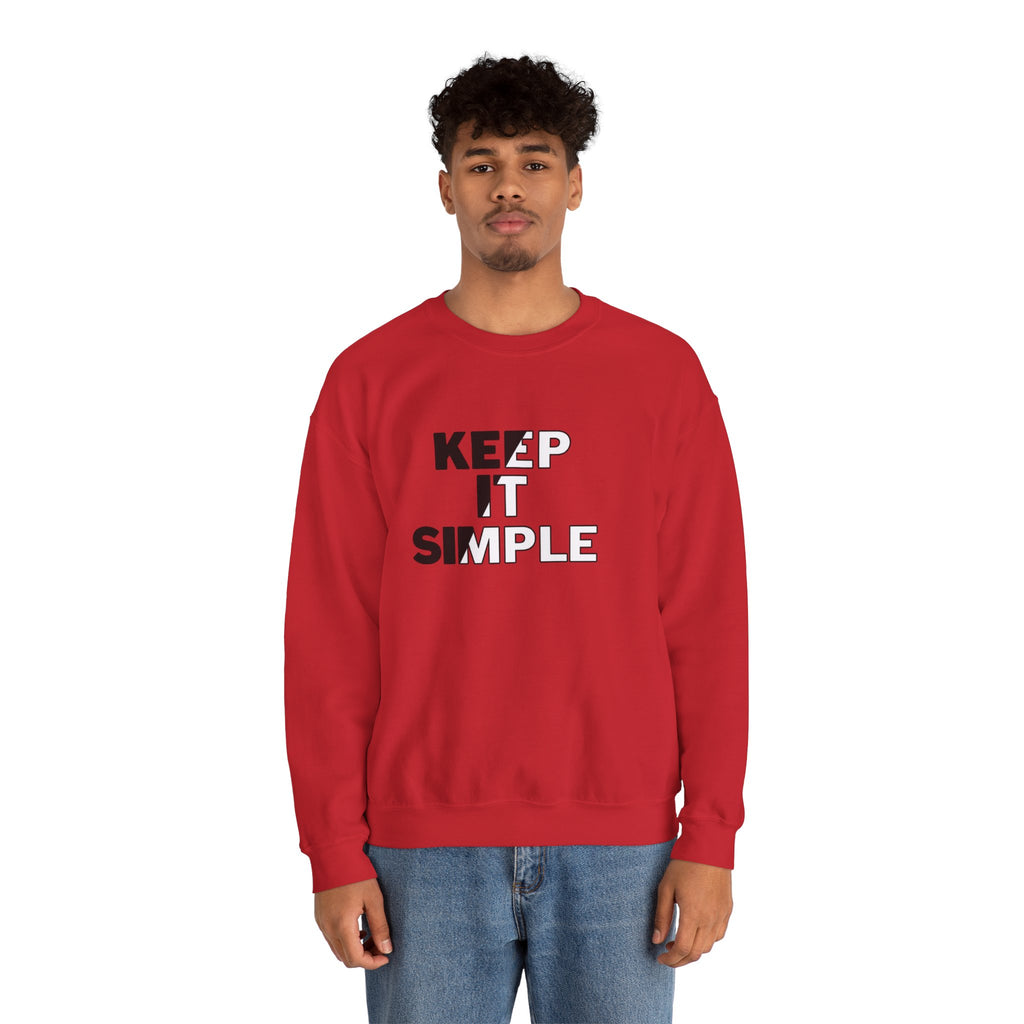 Crewneck Sweatshirt - "Keep It Simple" Minimalist Graphic