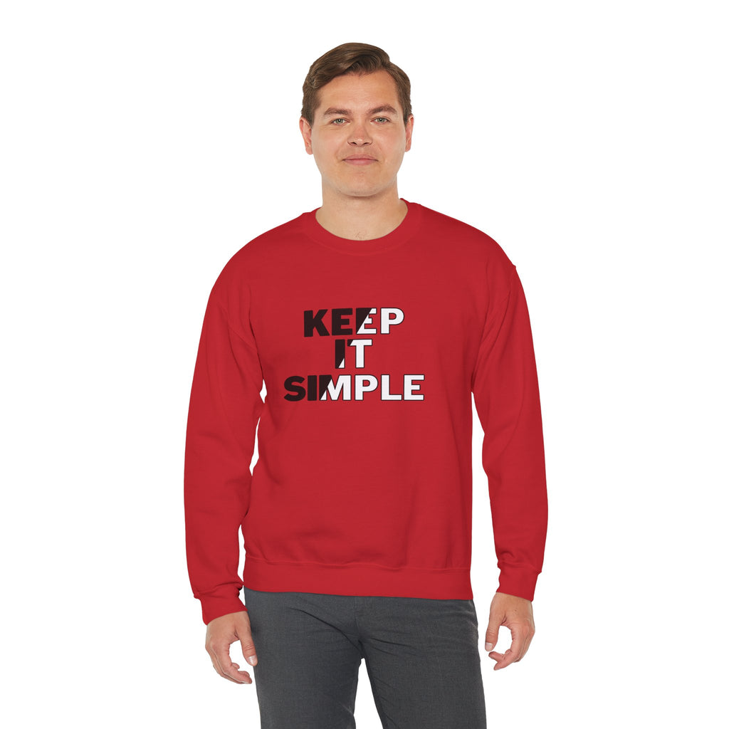 Crewneck Sweatshirt - "Keep It Simple" Minimalist Graphic