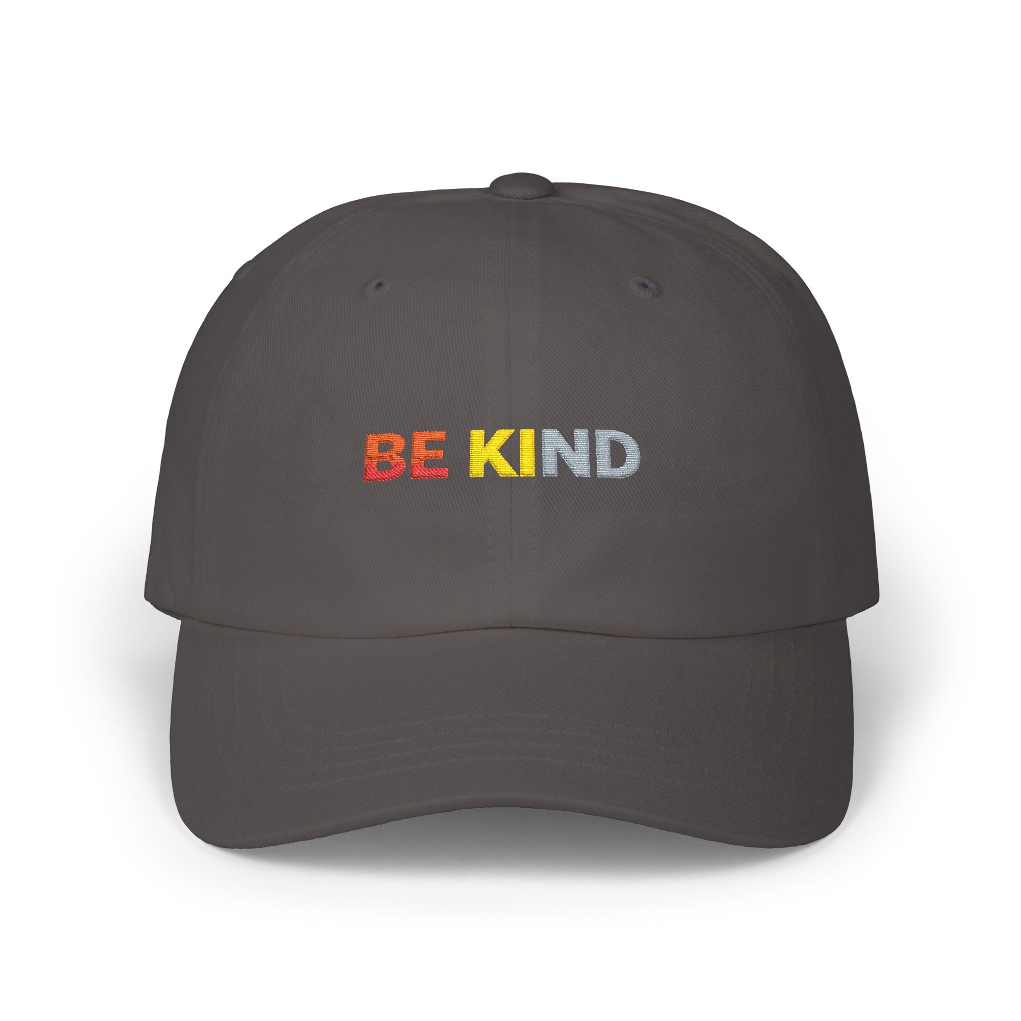 Be Kind Embroidered  Cap — Rainbow Positive Message Baseball Hat