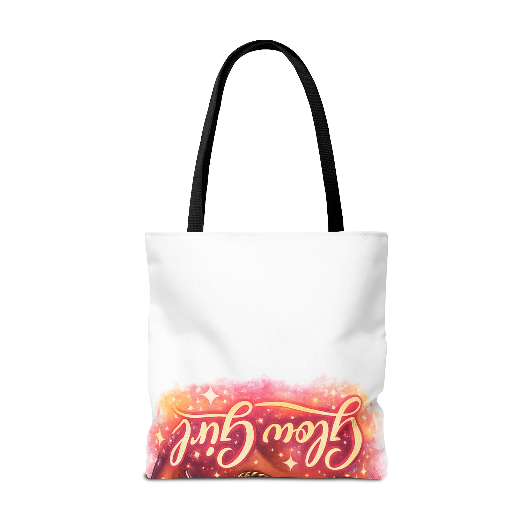 Glam Girl Tote Bag — Chic Makeup Portrait All-Over Print