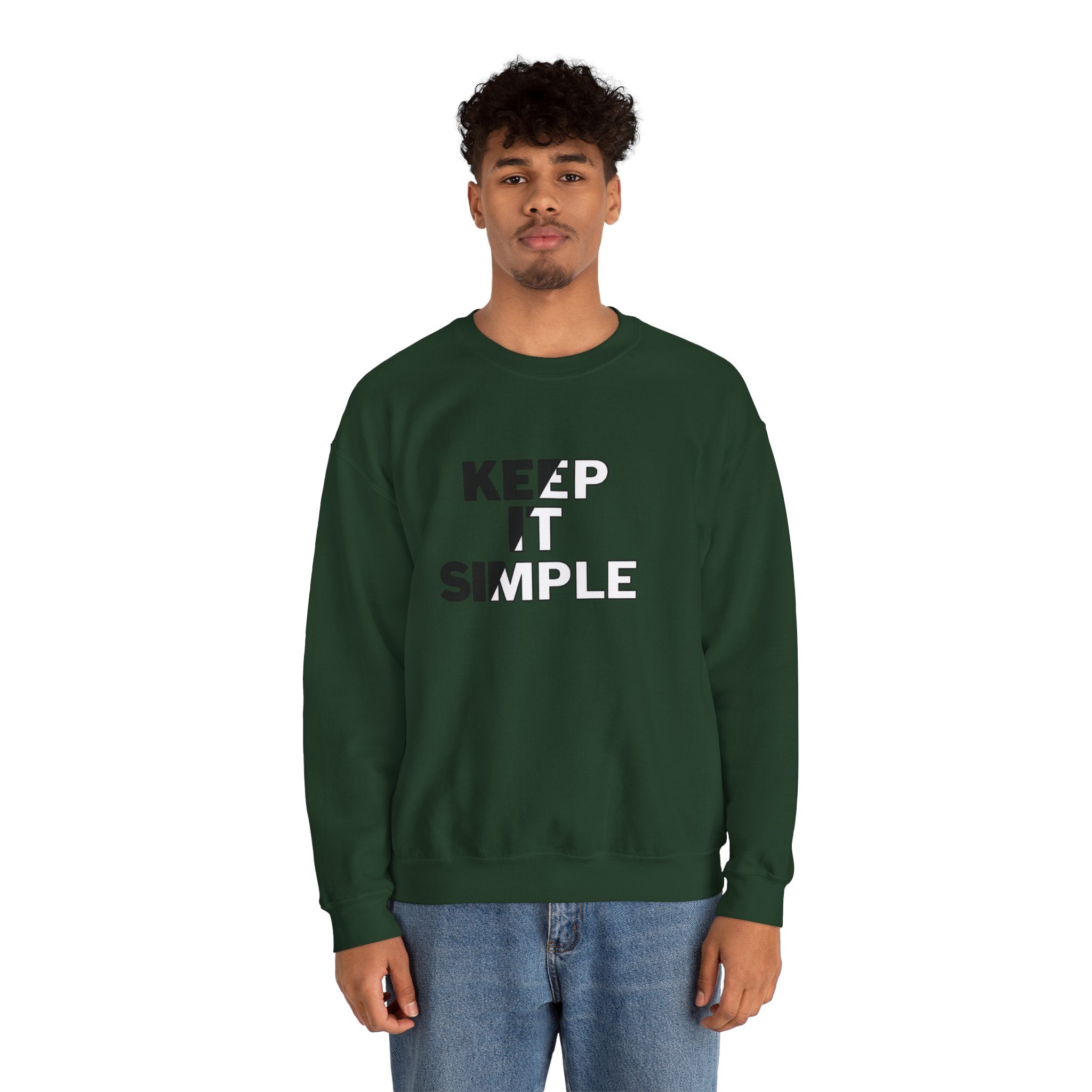 Crewneck Sweatshirt - "Keep It Simple" Minimalist Graphic