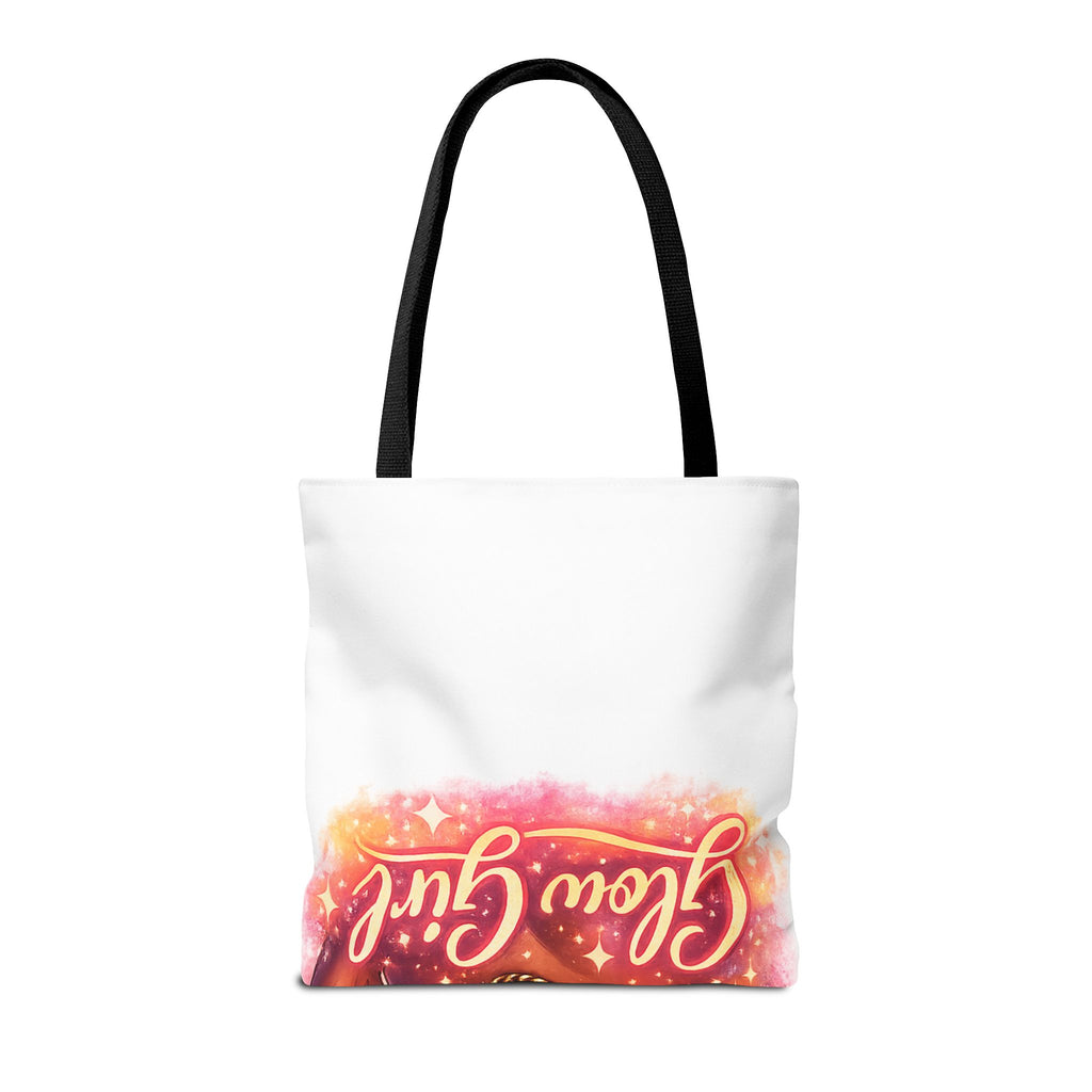 Glam Girl Tote Bag — Chic Makeup Portrait All-Over Print