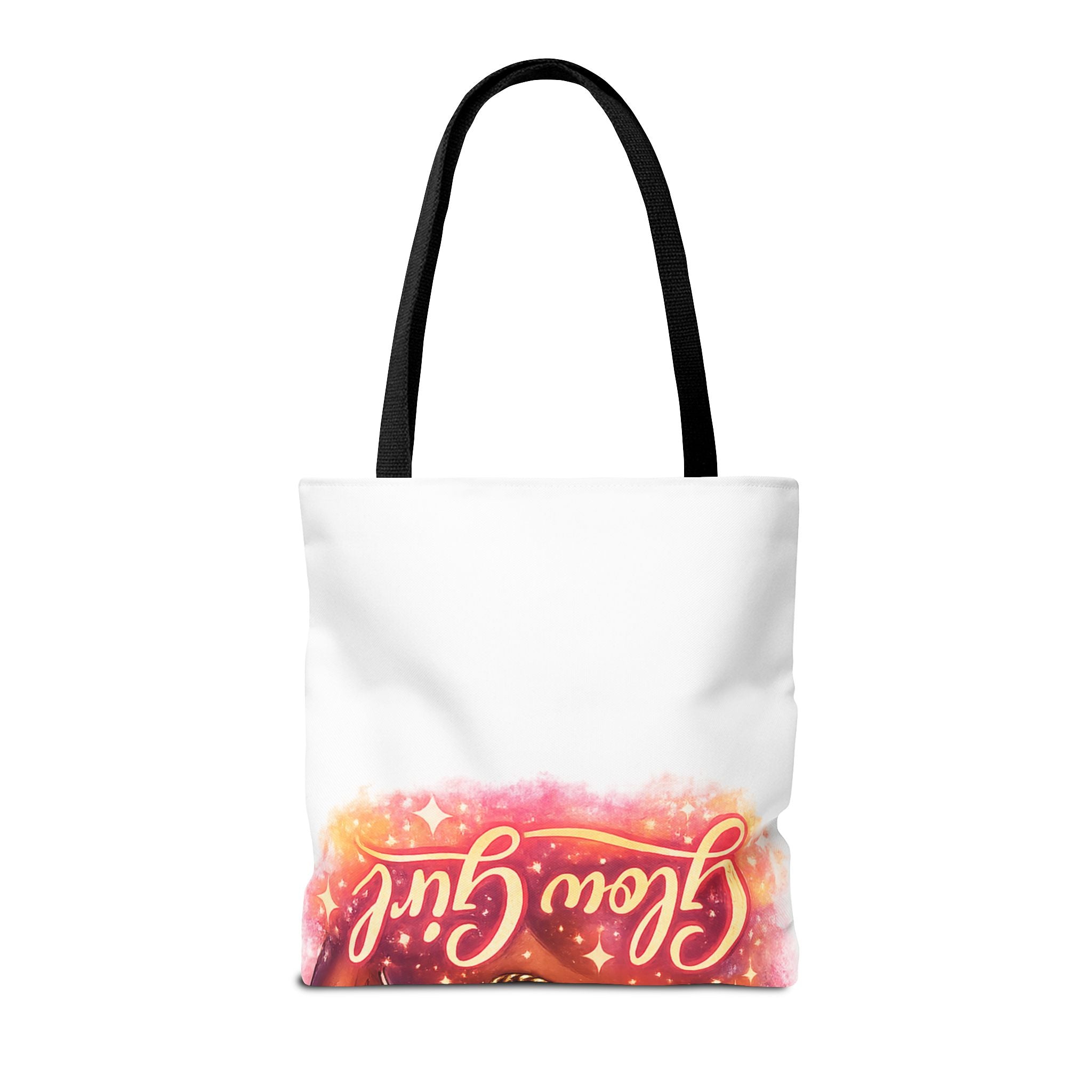 Glam Girl Tote Bag — Chic Makeup Portrait All-Over Print