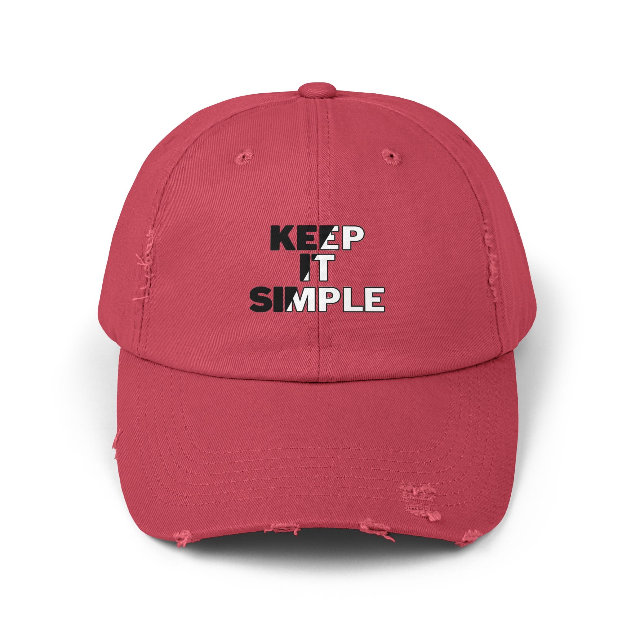 Keep It Simple Distressed Baseball Cap