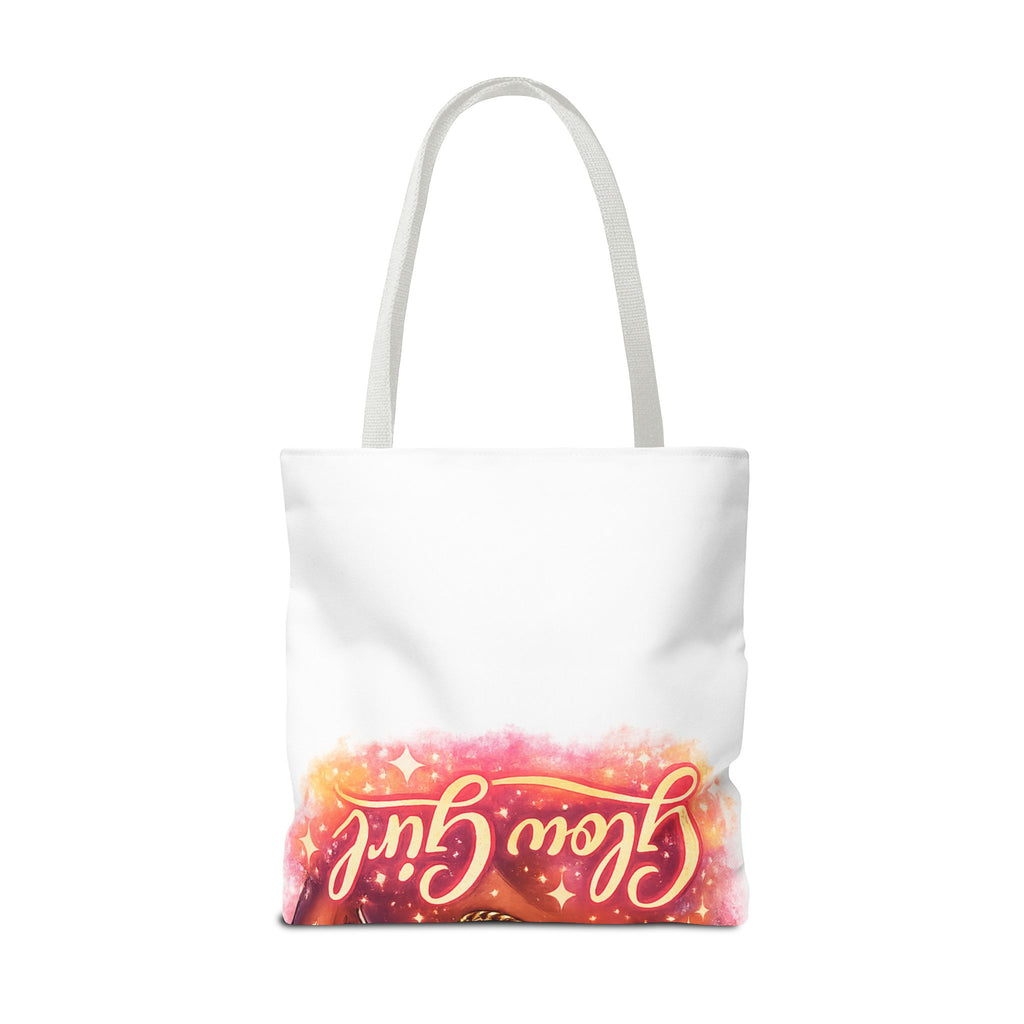 Glam Girl Tote Bag — Chic Makeup Portrait All-Over Print