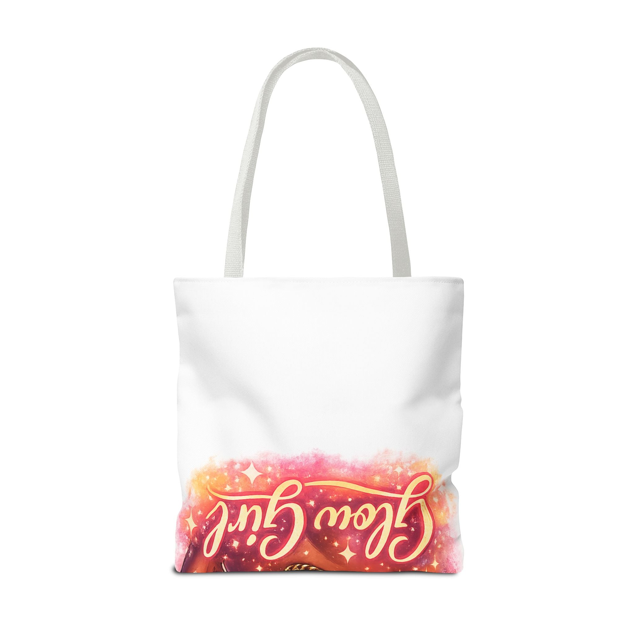 Glam Girl Tote Bag — Chic Makeup Portrait All-Over Print