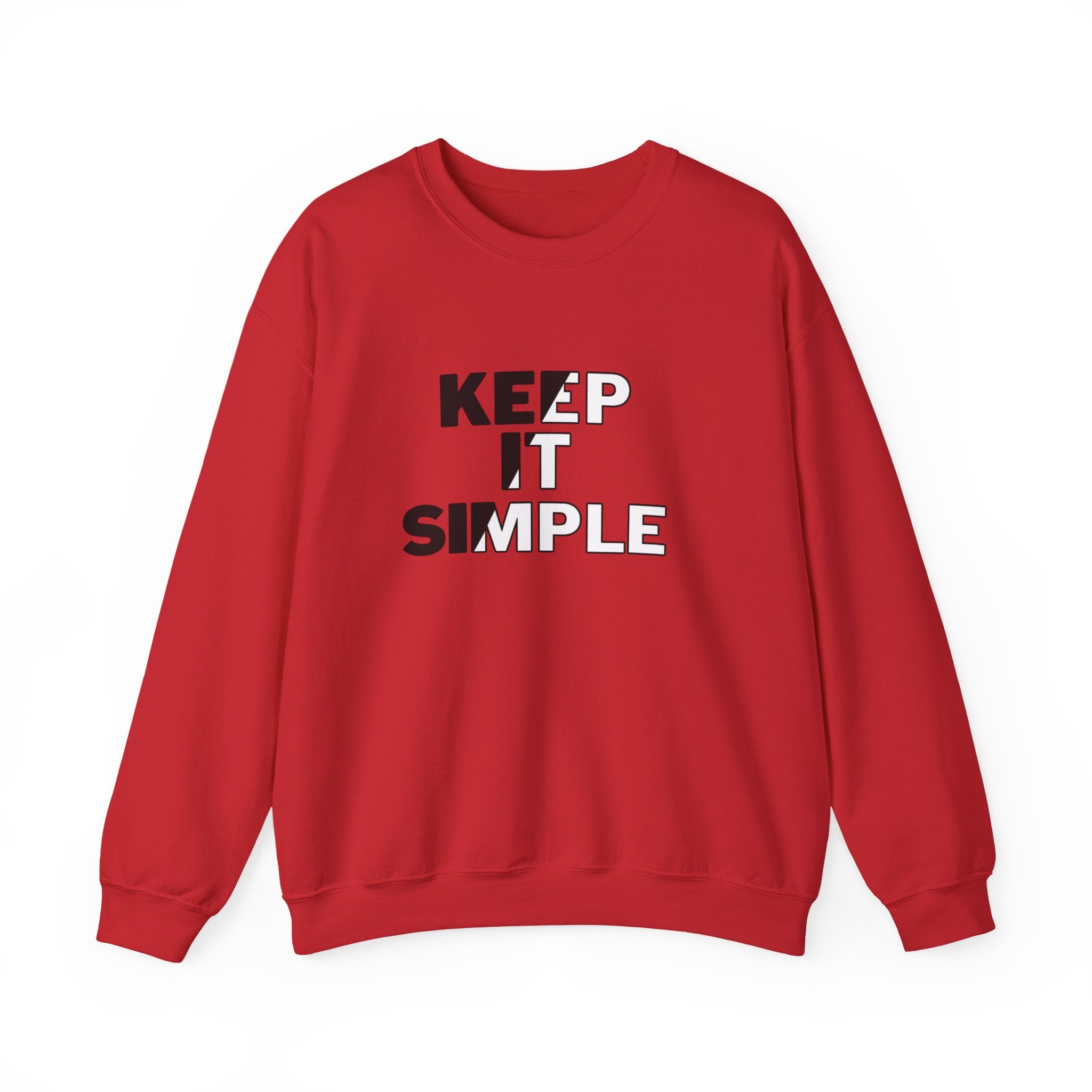 Crewneck Sweatshirt - "Keep It Simple" Minimalist Graphic