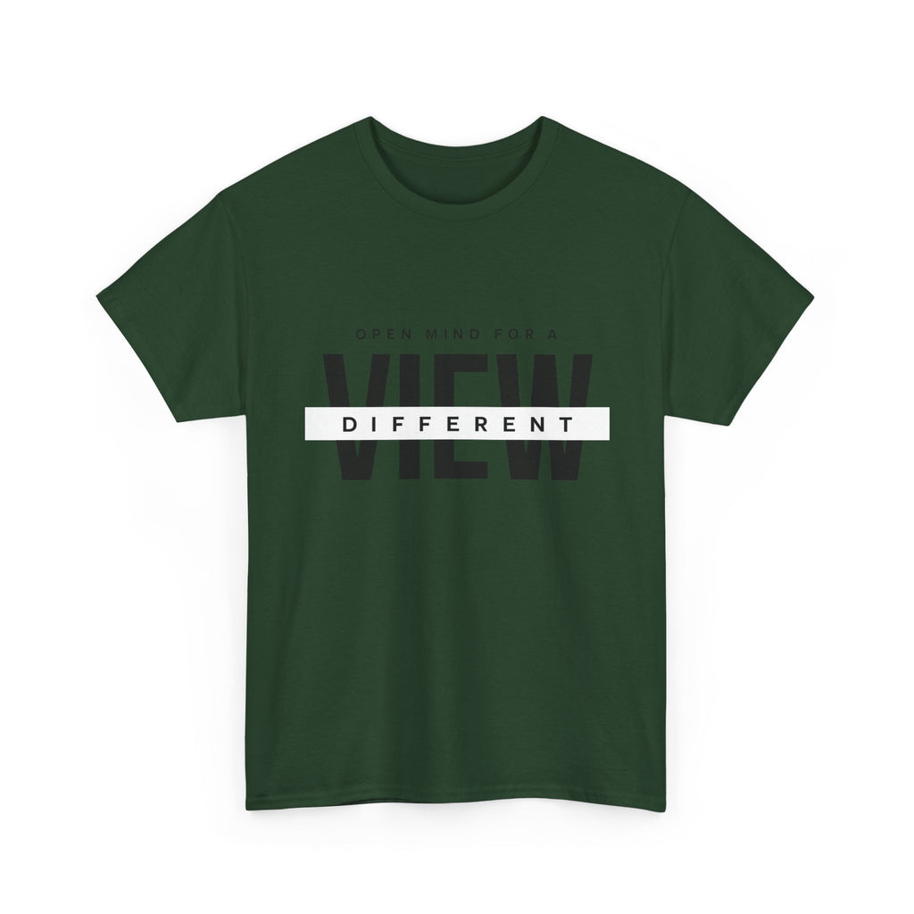 T-Shirt — “Open Mind for a Different View” Minimal Graphic Tee