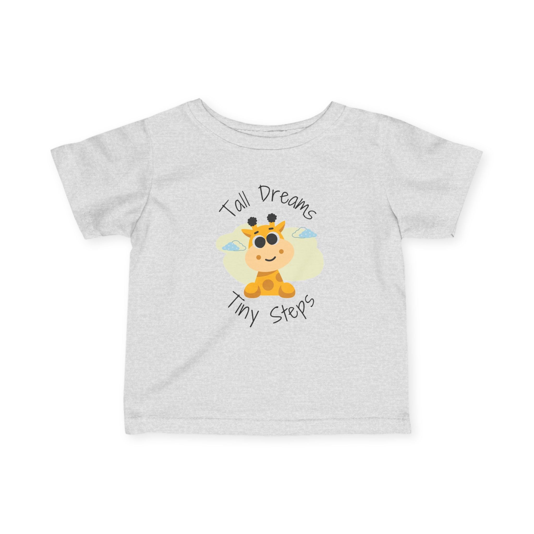 Infant Tee — "Tall Dreams Tiny Steps" Giraffe Baby Shirt