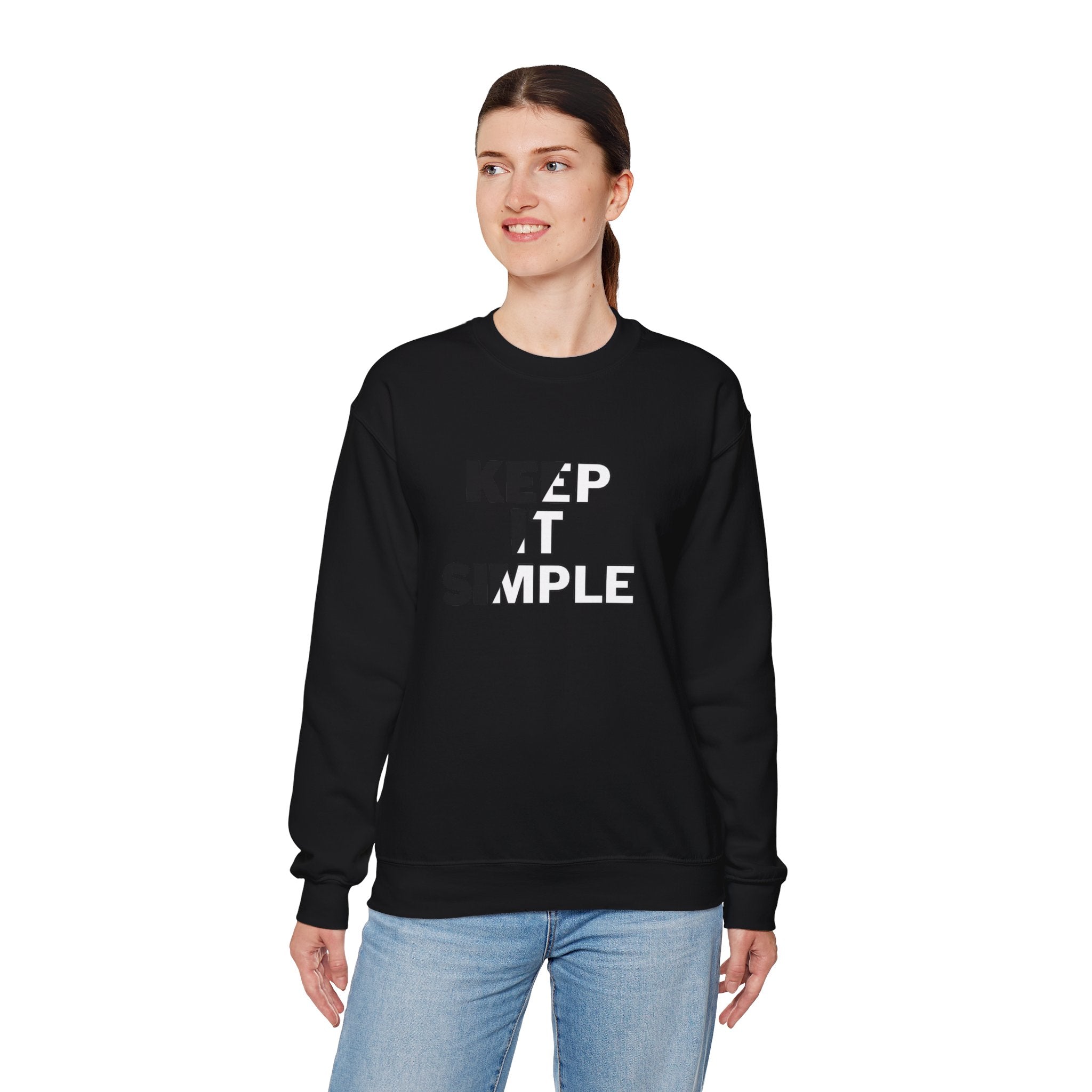 Crewneck Sweatshirt - "Keep It Simple" Minimalist Graphic