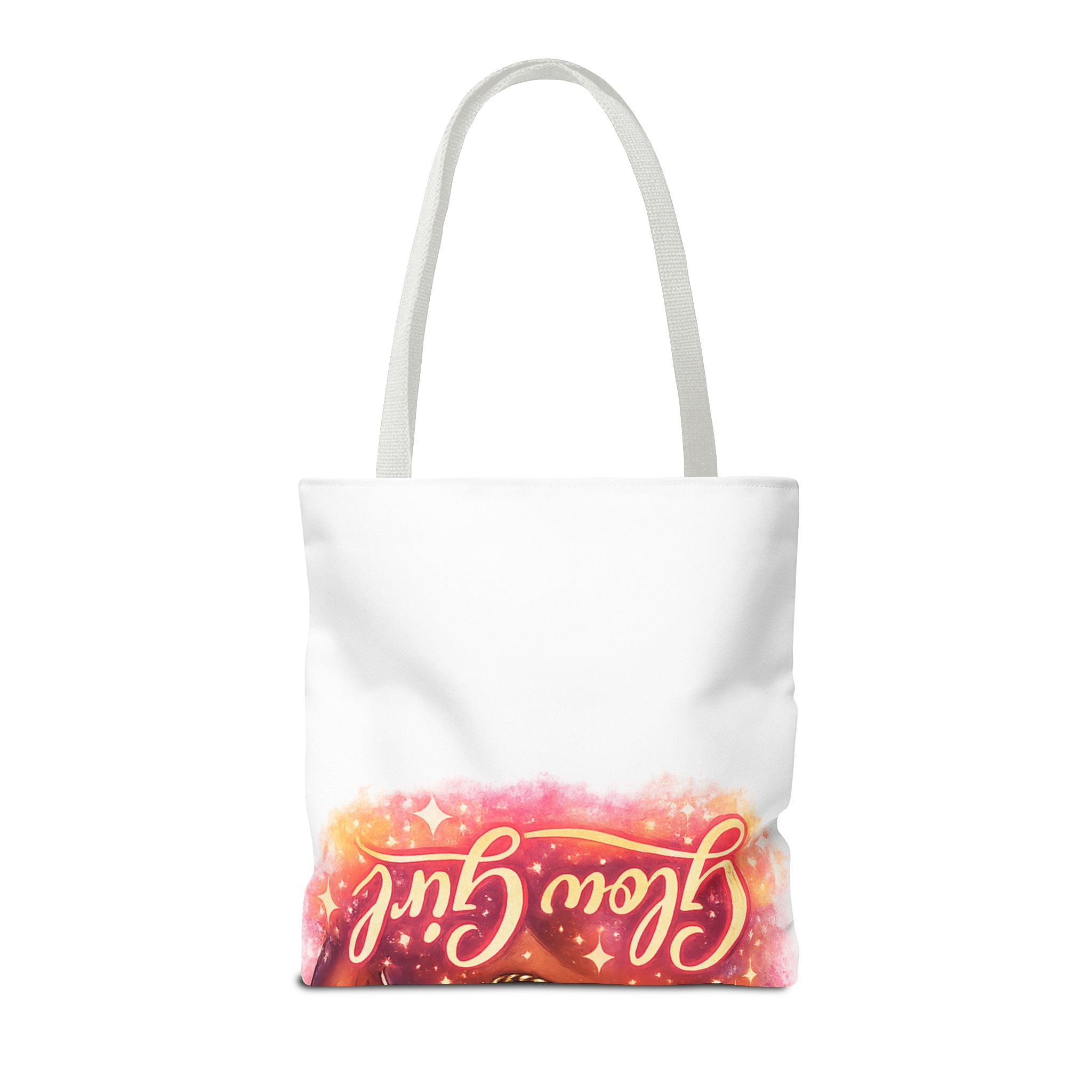 Glam Girl Tote Bag — Chic Makeup Portrait All-Over Print