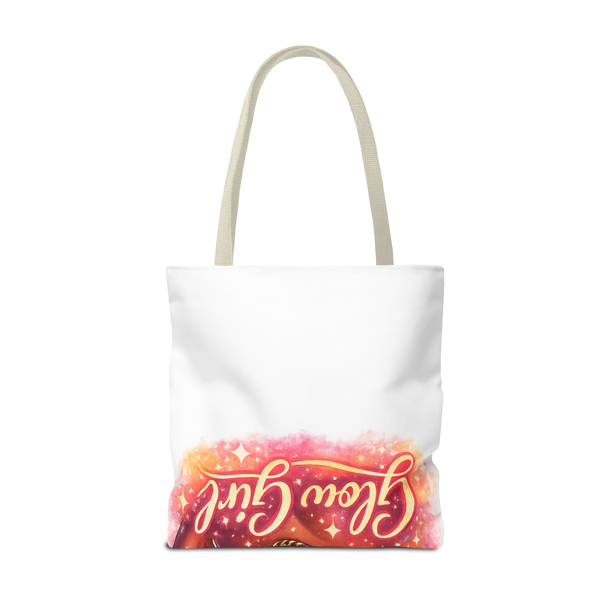 Glam Girl Tote Bag — Chic Makeup Portrait All-Over Print