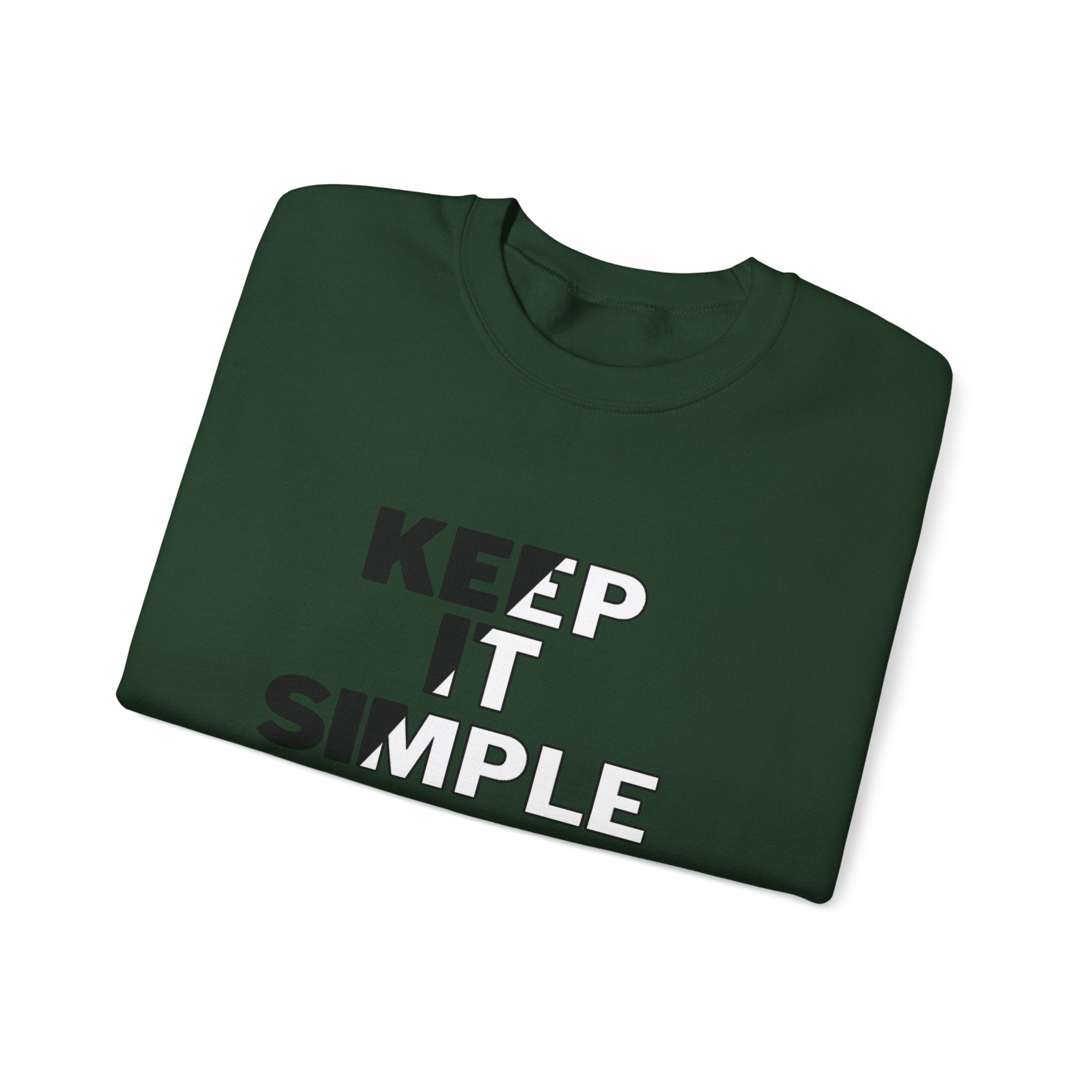 Crewneck Sweatshirt - "Keep It Simple" Minimalist Graphic