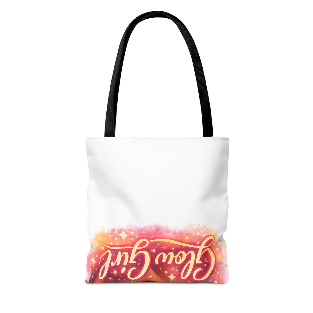 Glam Girl Tote Bag — Chic Makeup Portrait All-Over Print