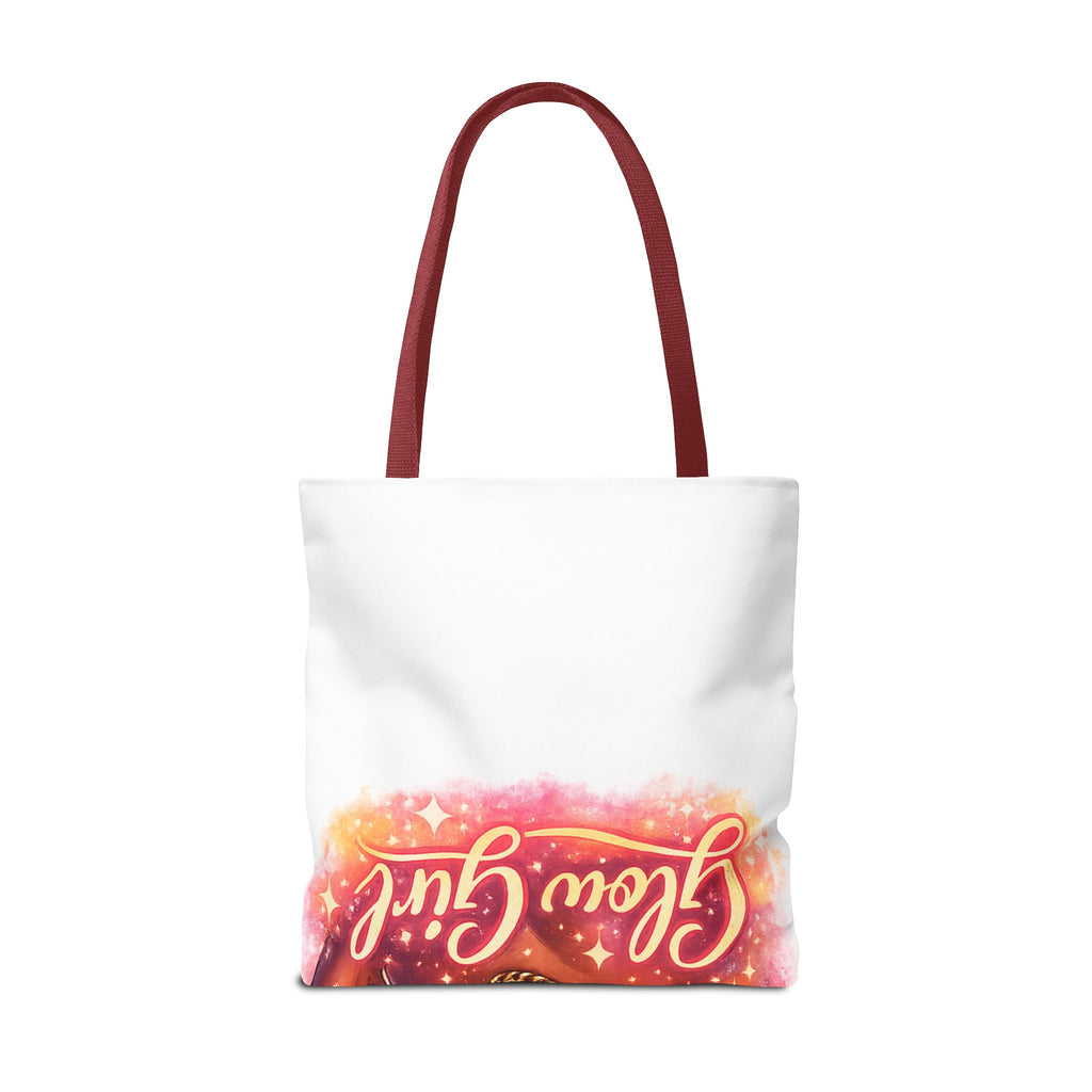 Glam Girl Tote Bag — Chic Makeup Portrait All-Over Print