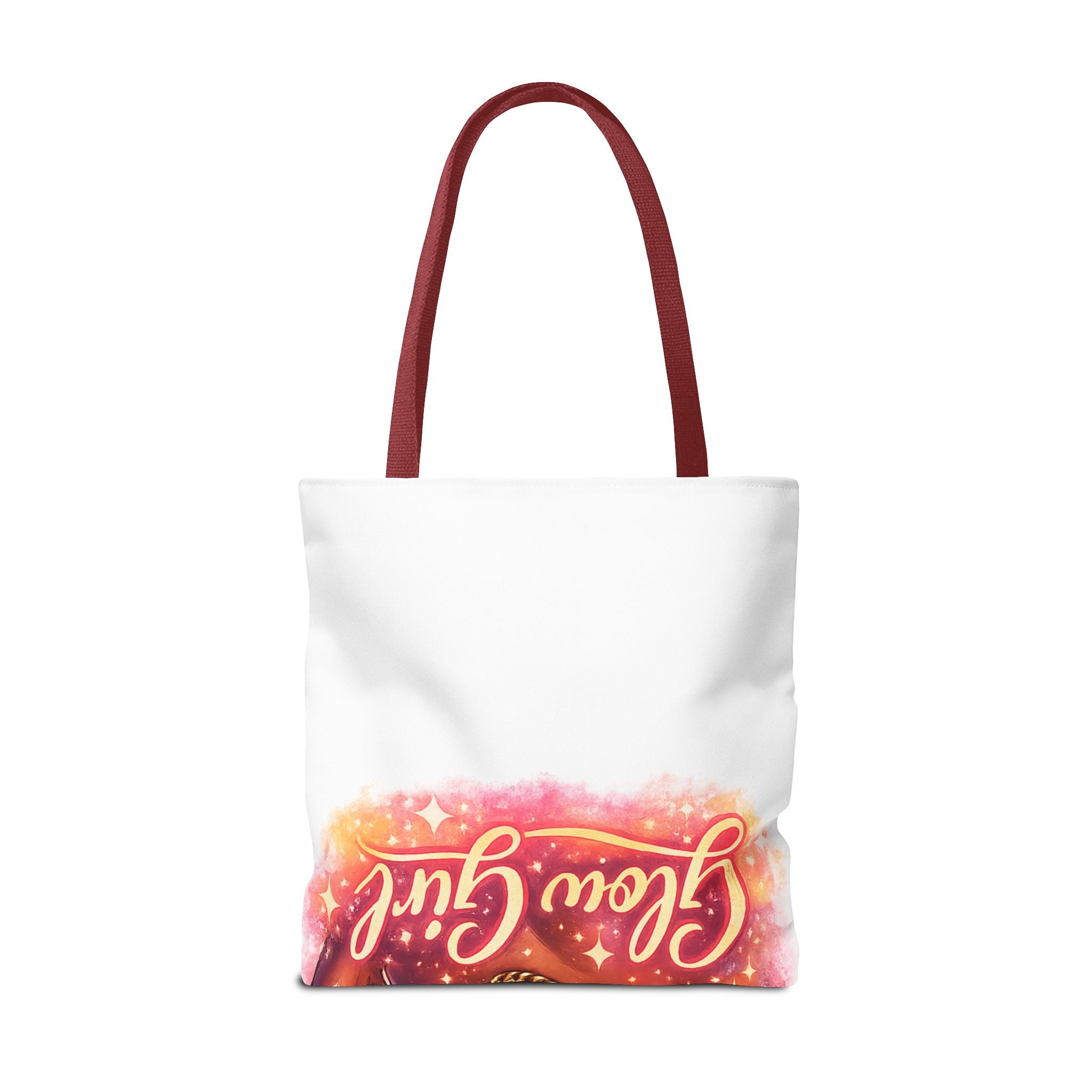 Glam Girl Tote Bag — Chic Makeup Portrait All-Over Print