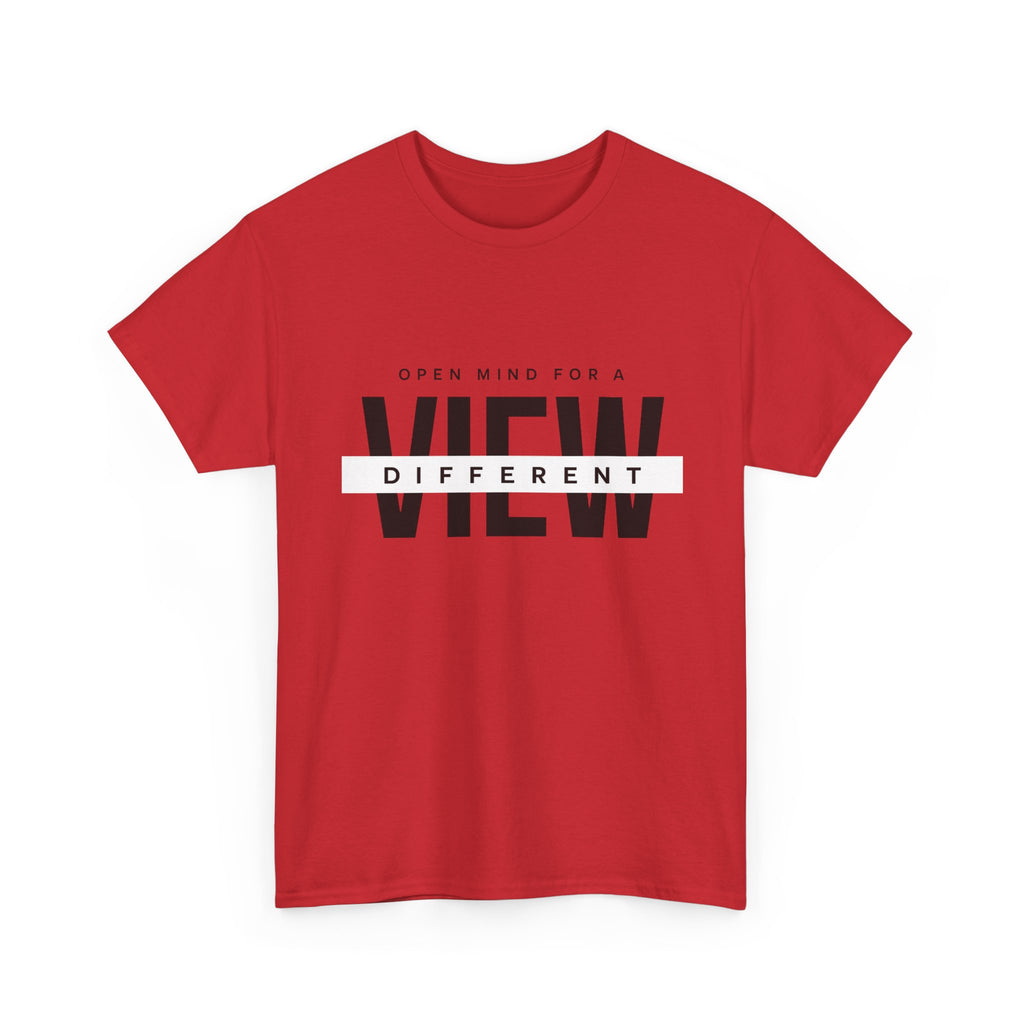 T-Shirt — “Open Mind for a Different View” Minimal Graphic Tee