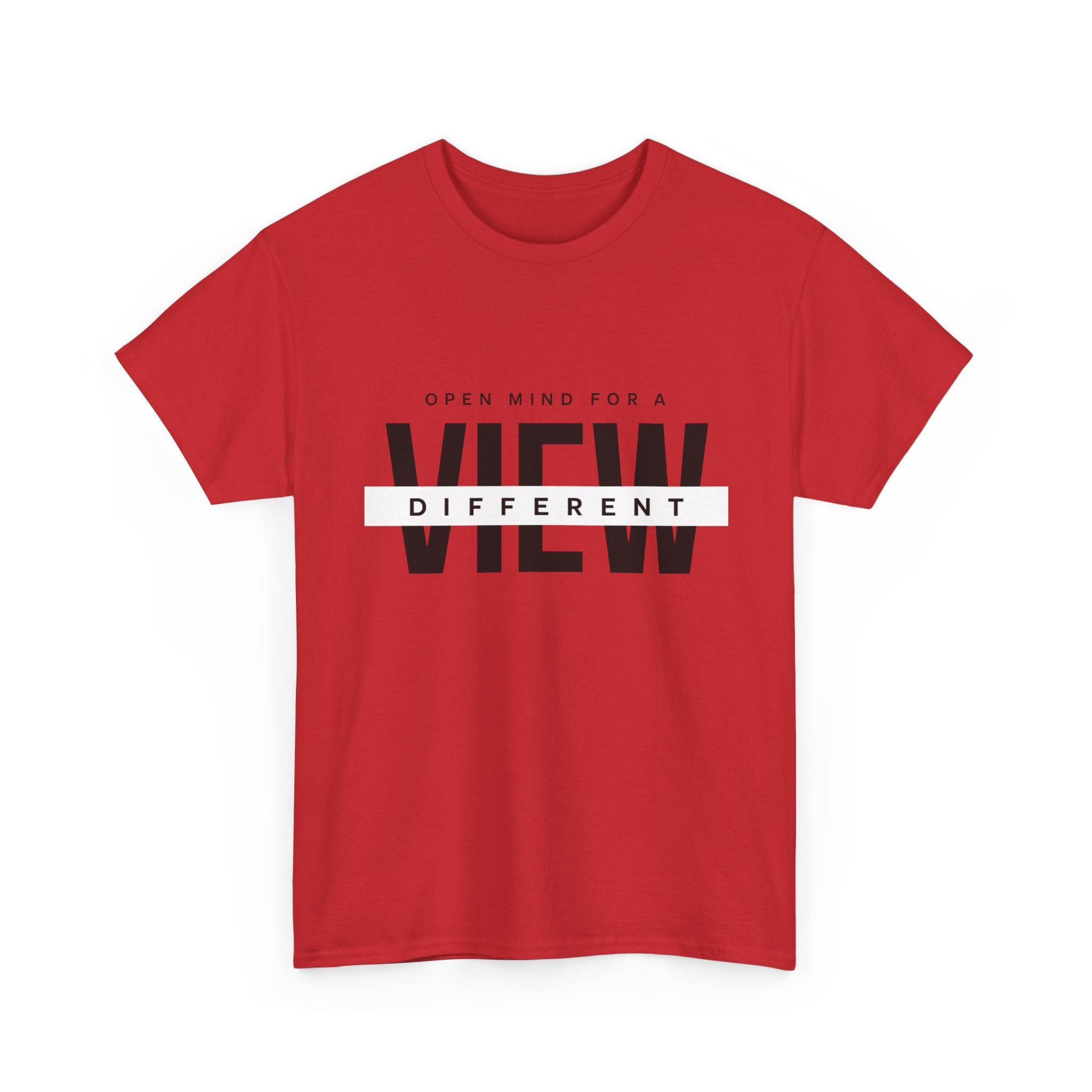 T-Shirt — “Open Mind for a Different View” Minimal Graphic Tee