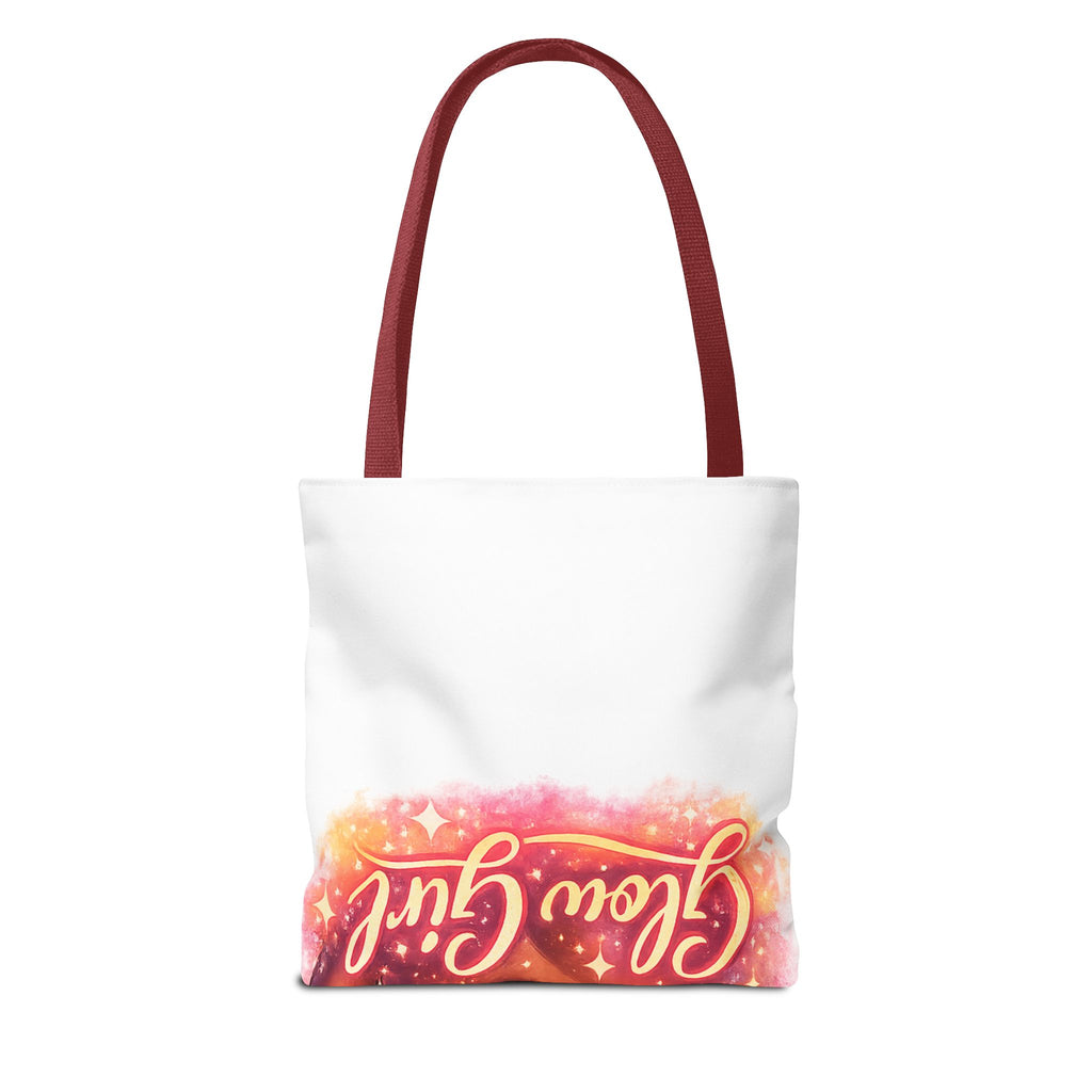 Glam Girl Tote Bag — Chic Makeup Portrait All-Over Print