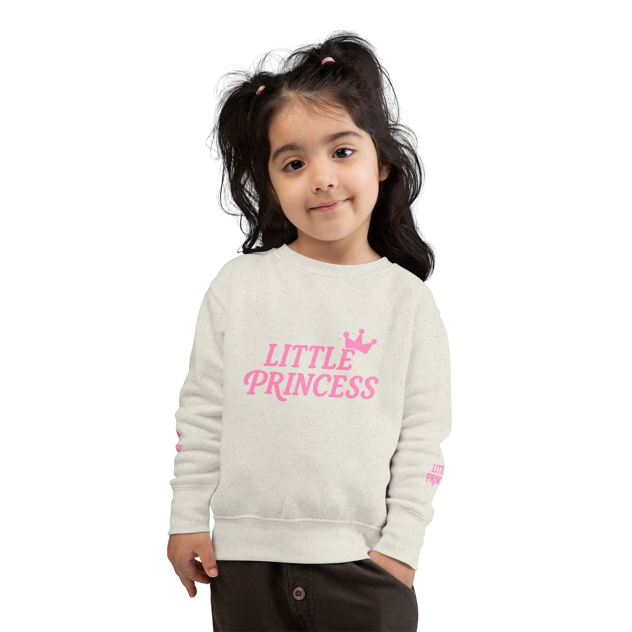 Little Princess Toddler Sweatshirt - Pink Crown Kids Crewneck