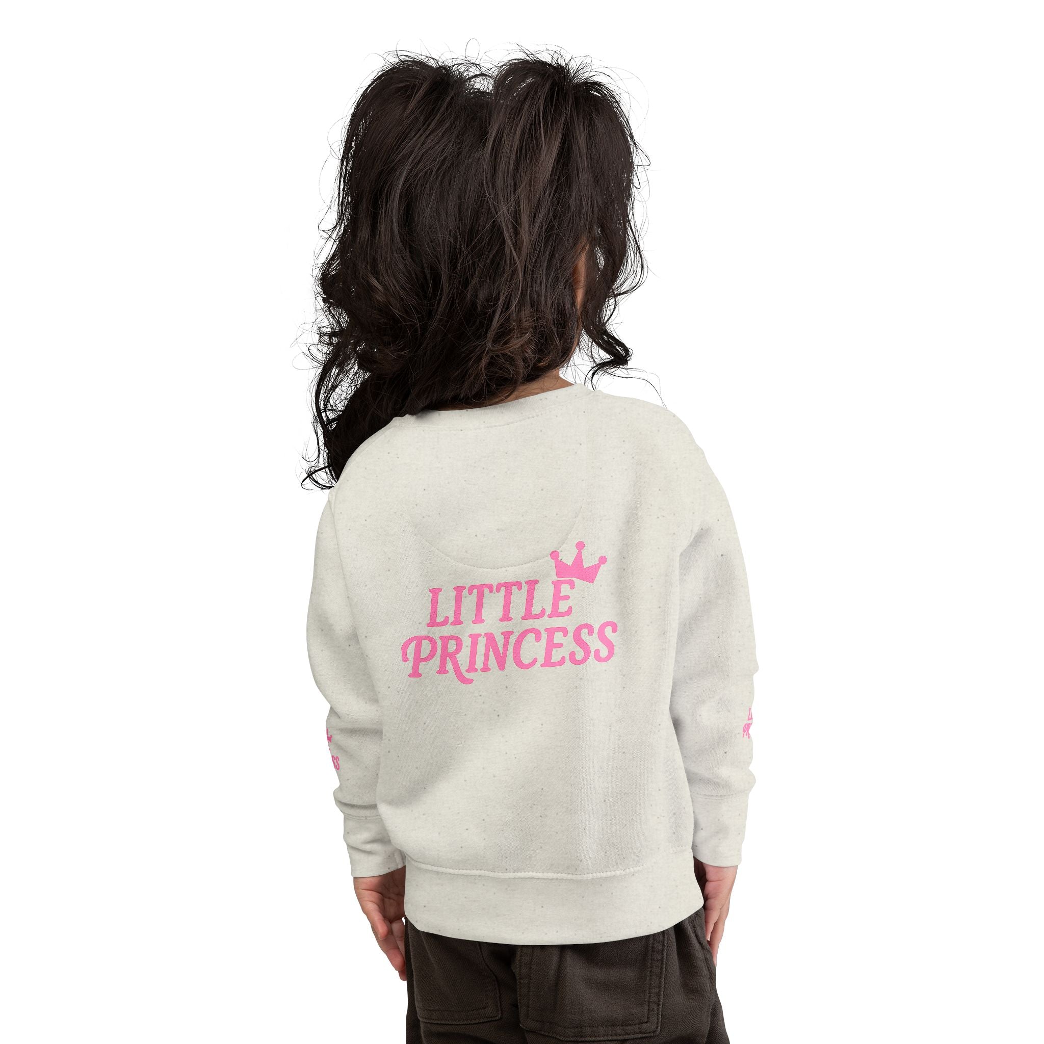 Little Princess Toddler Sweatshirt - Pink Crown Kids Crewneck