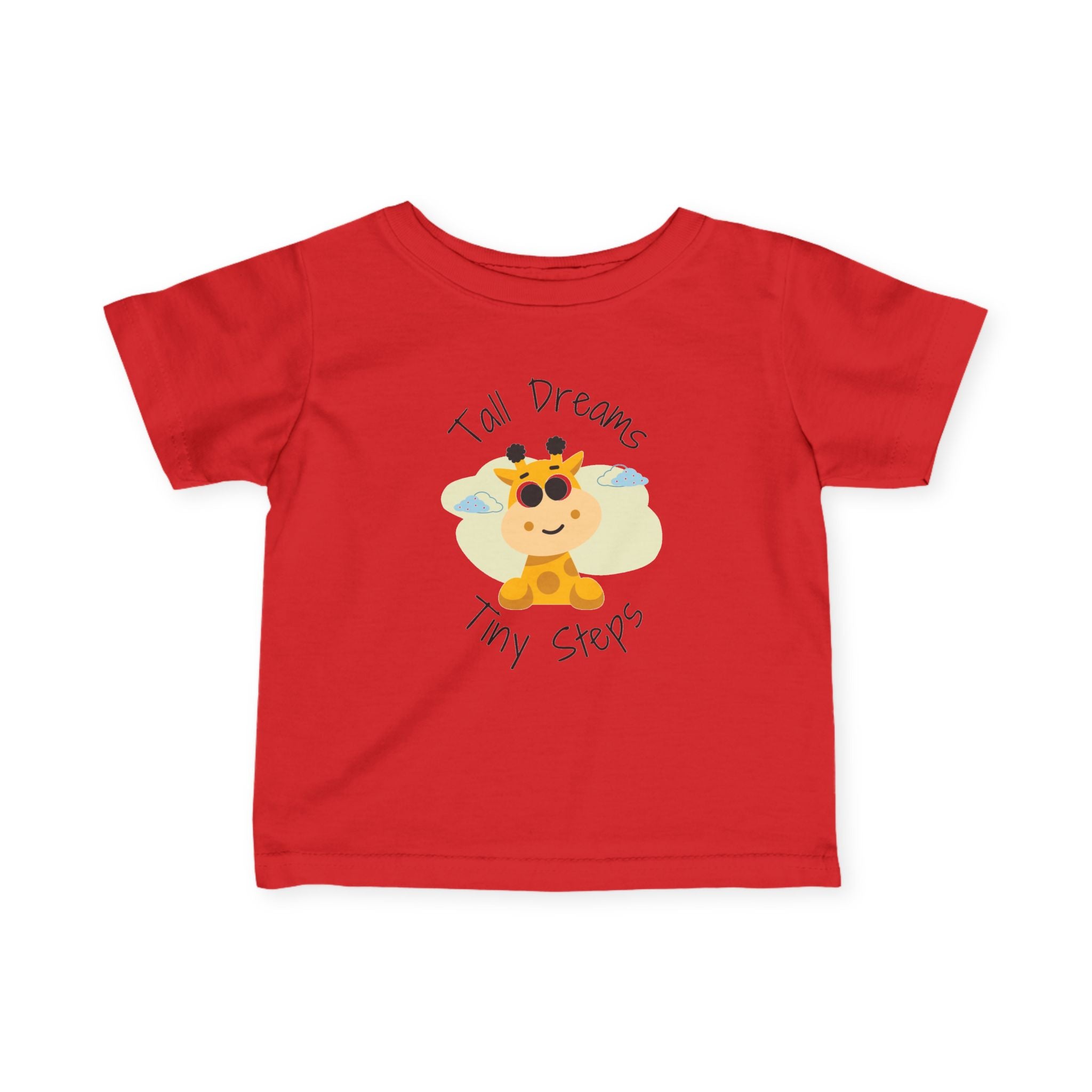 Infant Tee — "Tall Dreams Tiny Steps" Giraffe Baby Shirt