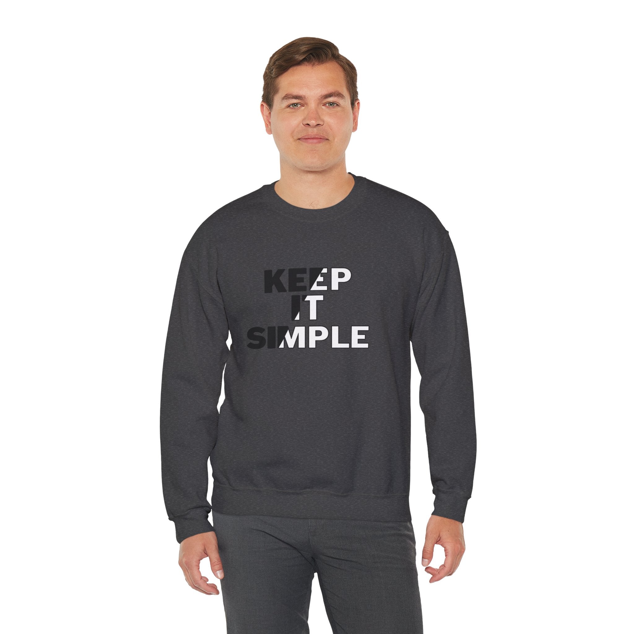 Crewneck Sweatshirt - "Keep It Simple" Minimalist Graphic